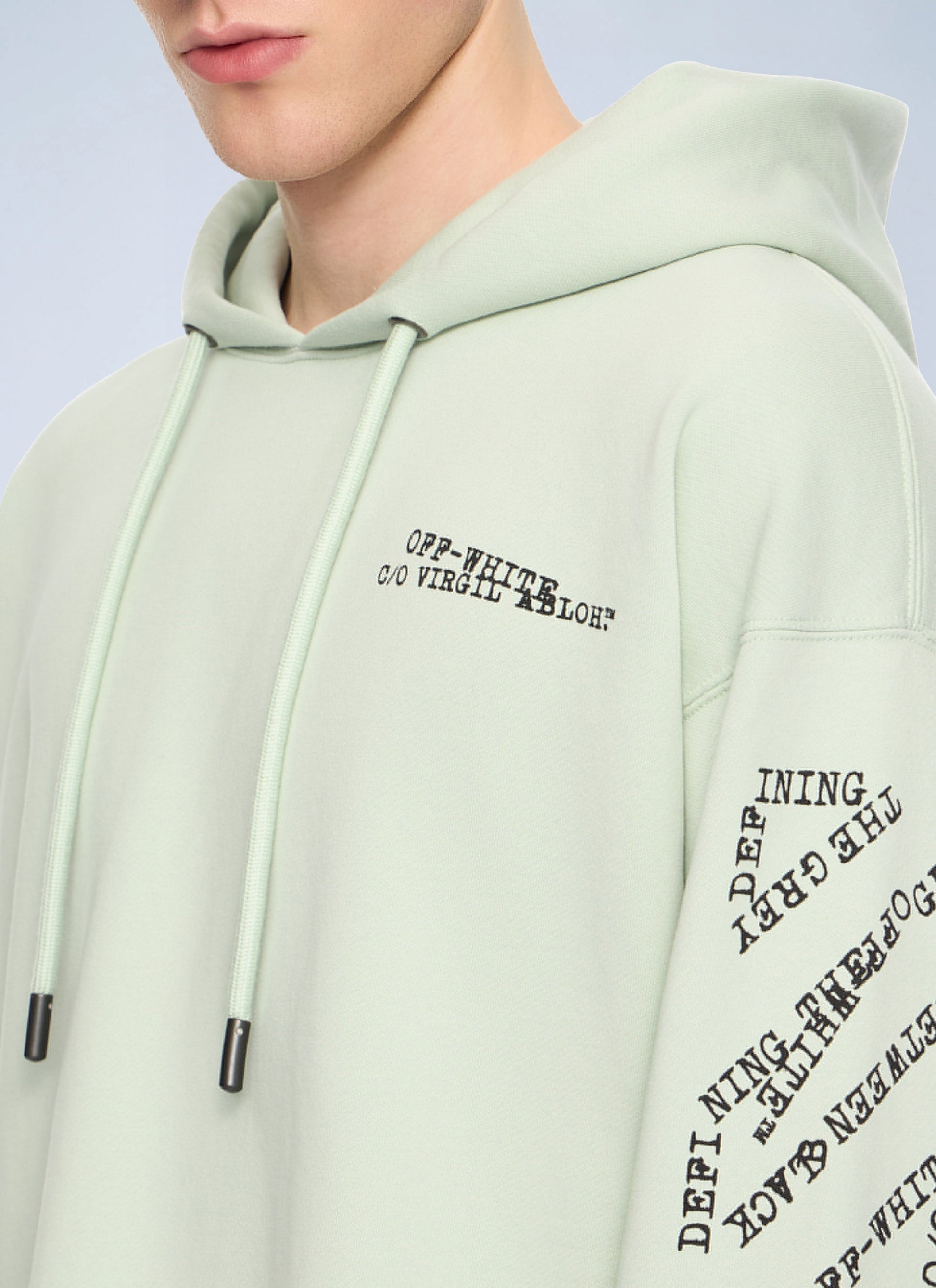 Off-White Men Type Arrow Diagonal Loose Hoodie OFF-WHITE