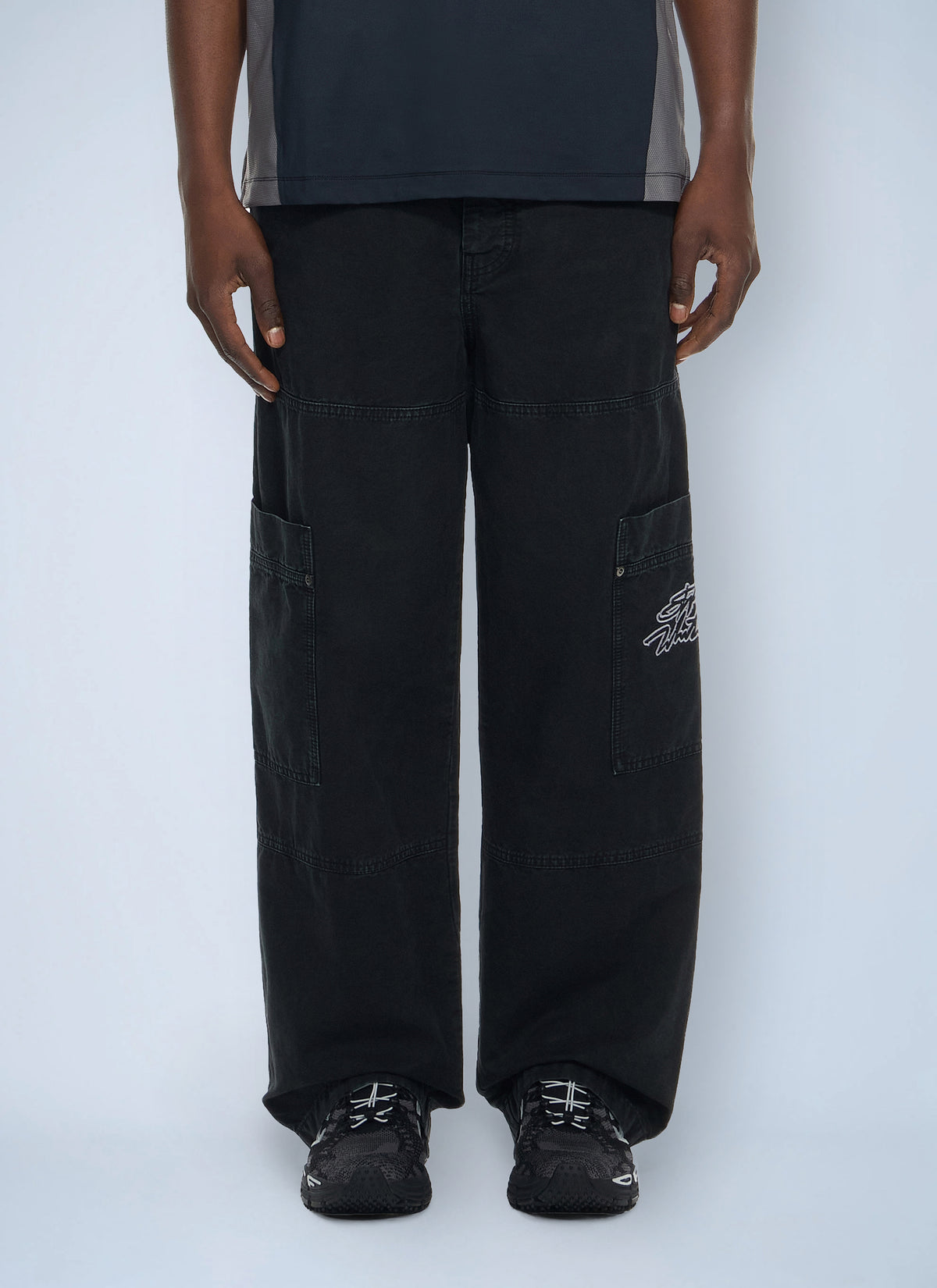 Off-White Men Script Gd Cot Cargo Pant OFF-WHITE