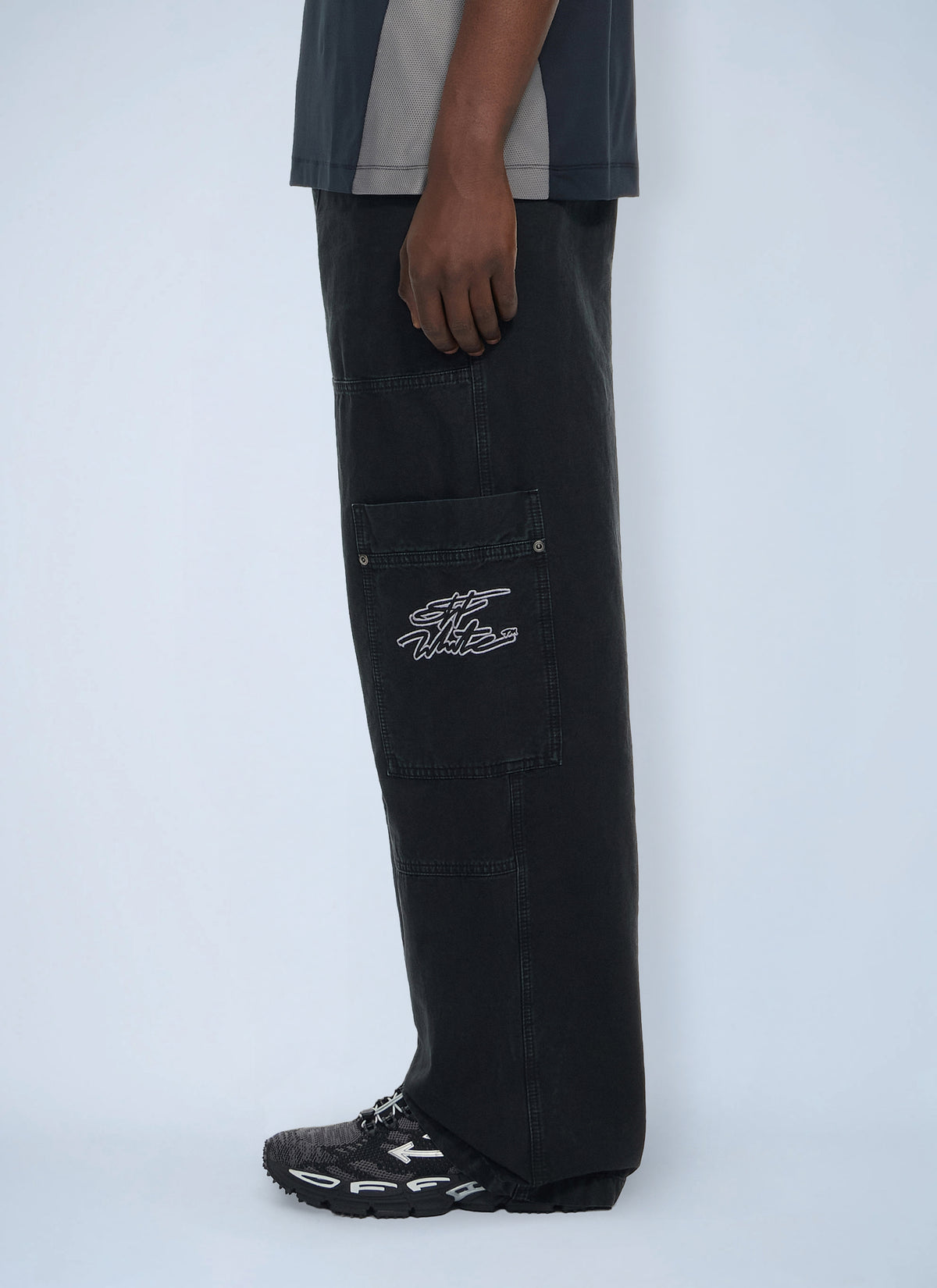 Off-White Men Script Gd Cot Cargo Pant OFF-WHITE
