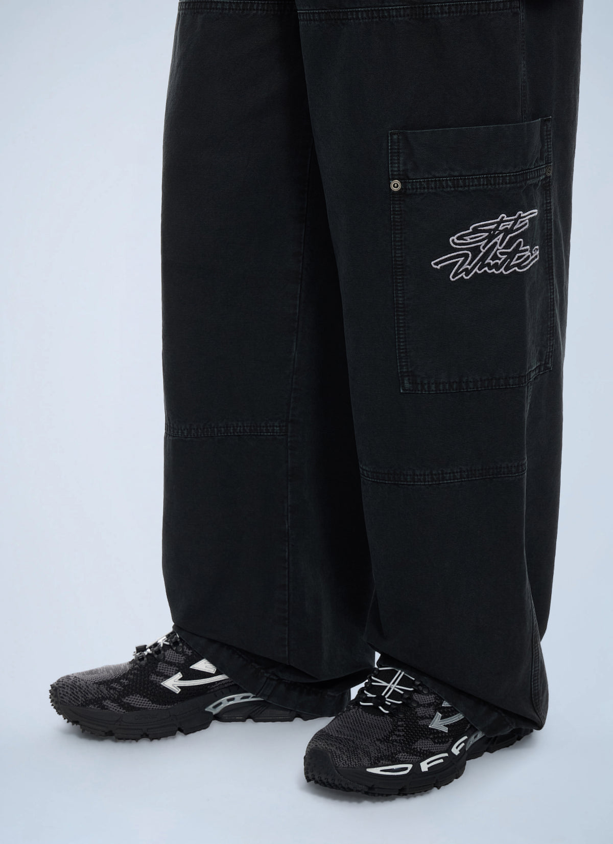 Off-White Men Script Gd Cot Cargo Pant OFF-WHITE