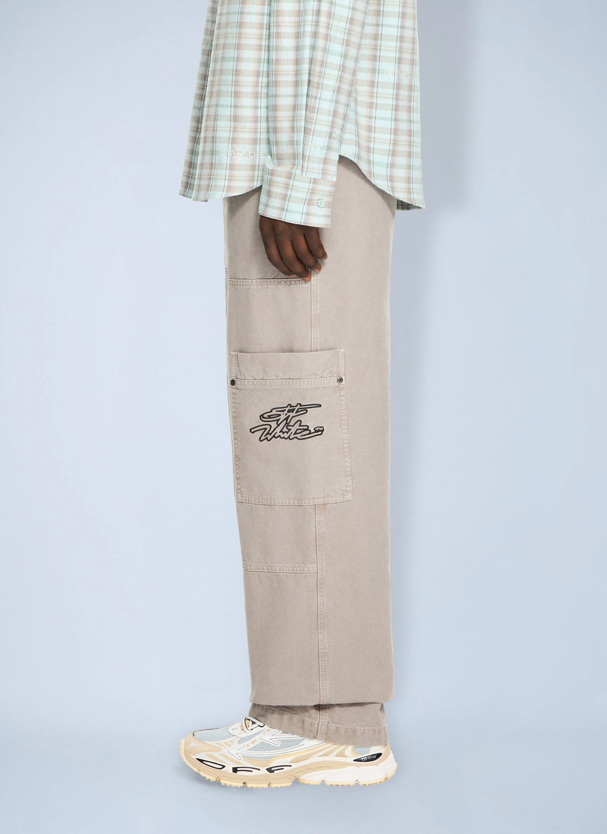 Off-White Men Script Gd Cot Cargo Pant OFF-WHITE