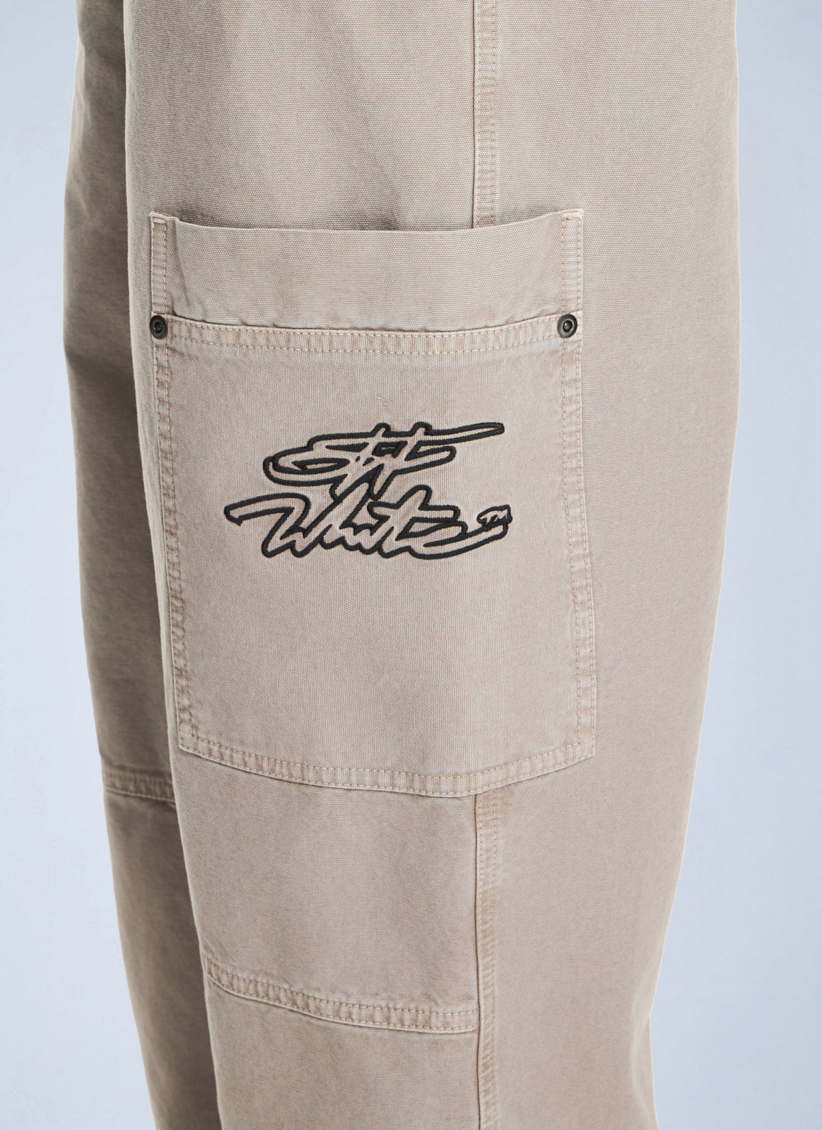 Off-White Men Script Gd Cot Cargo Pant OFF-WHITE