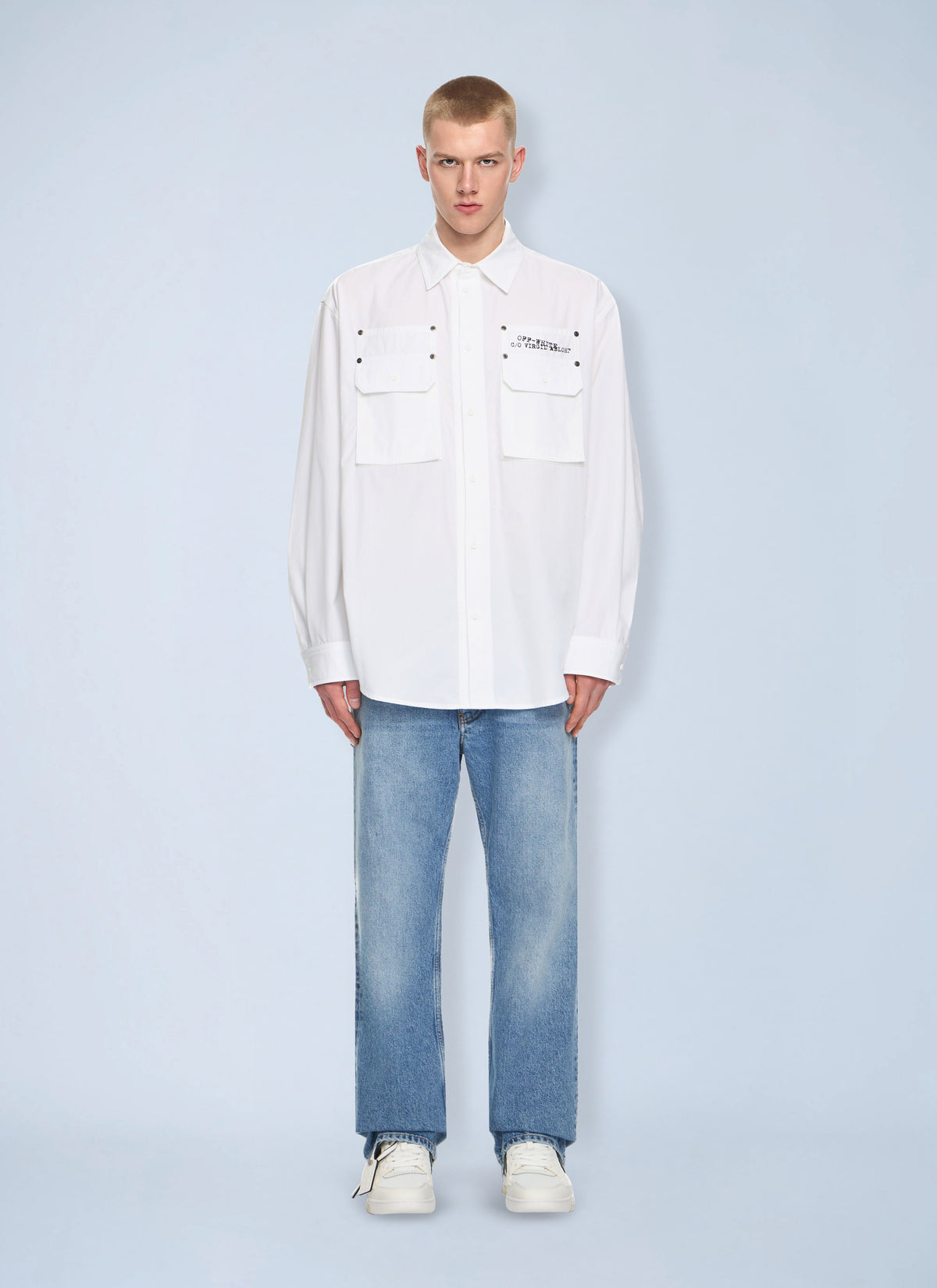 Off-White Men Type Arrow Poplin Overshirt OFF-WHITE