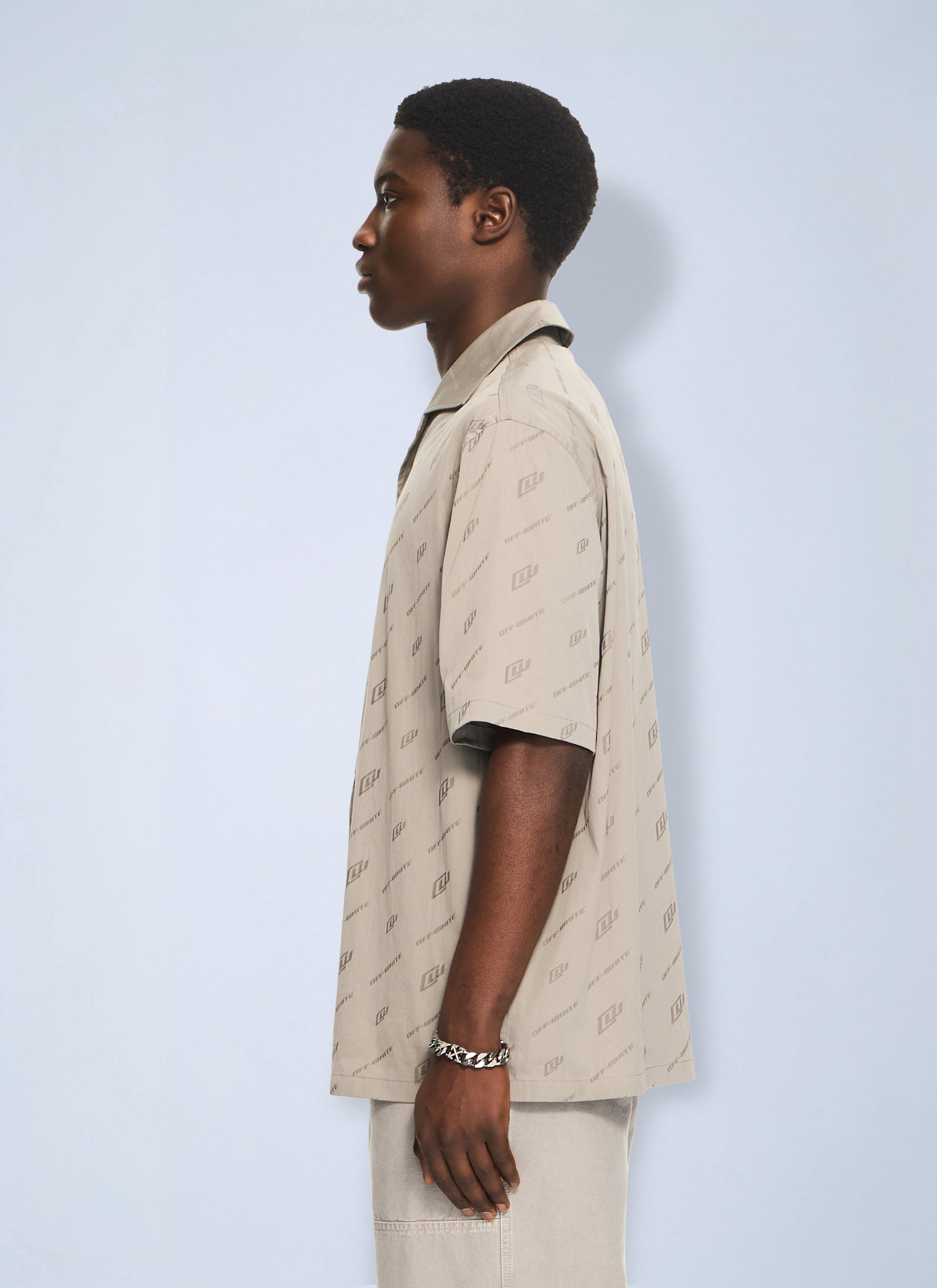 Off-White Men Owr Cotnyl Jacq Bowl Shirt OFF-WHITE