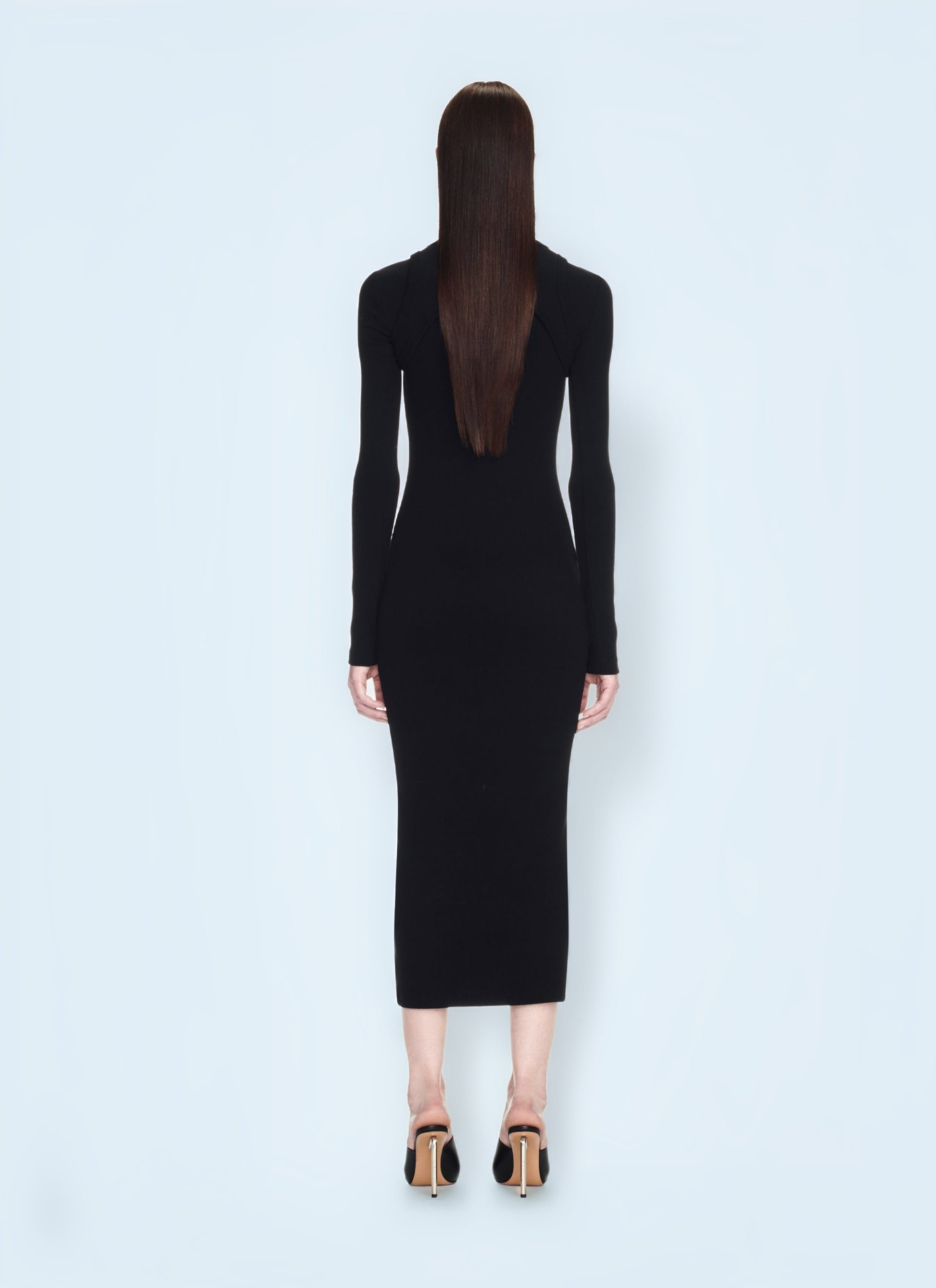 Off White Women Off Stamp Ribbed Midi Dress OFF-WHITE