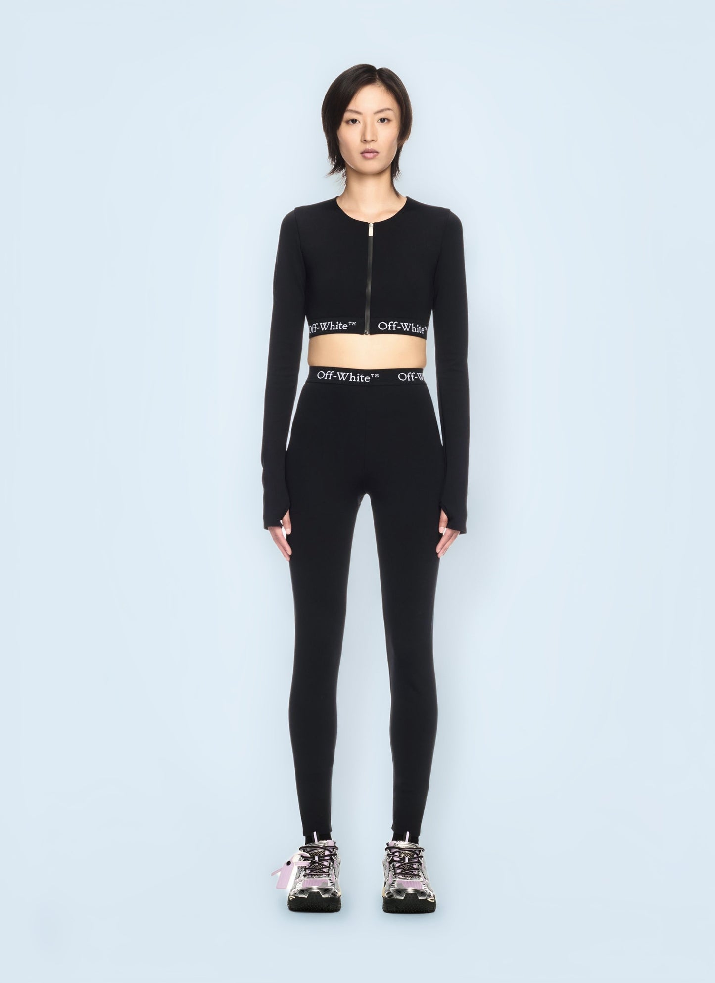 Off White Women Logo Band Leggings OFF-WHITE