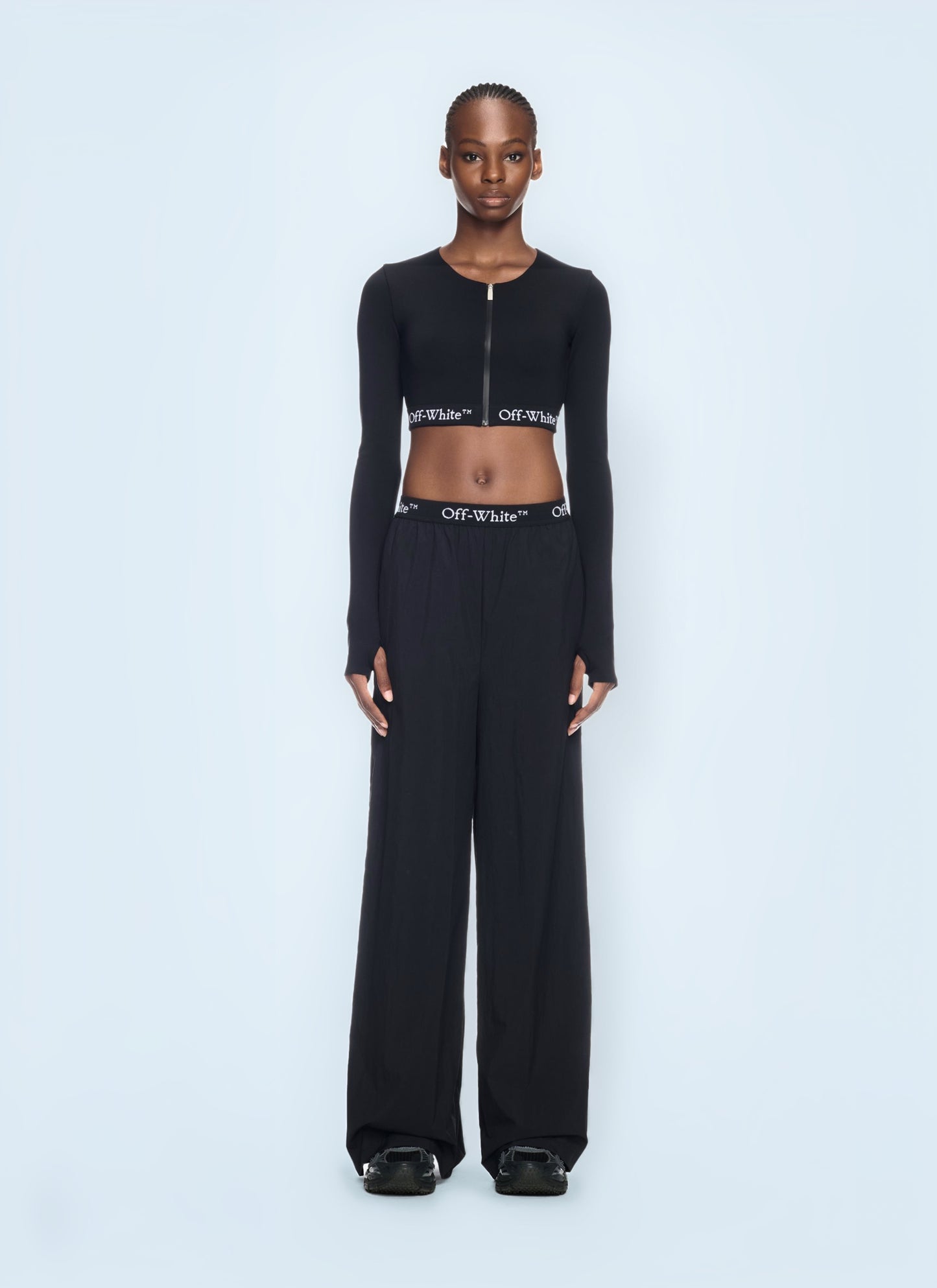 Off White Women Logo Band Pants OFF-WHITE