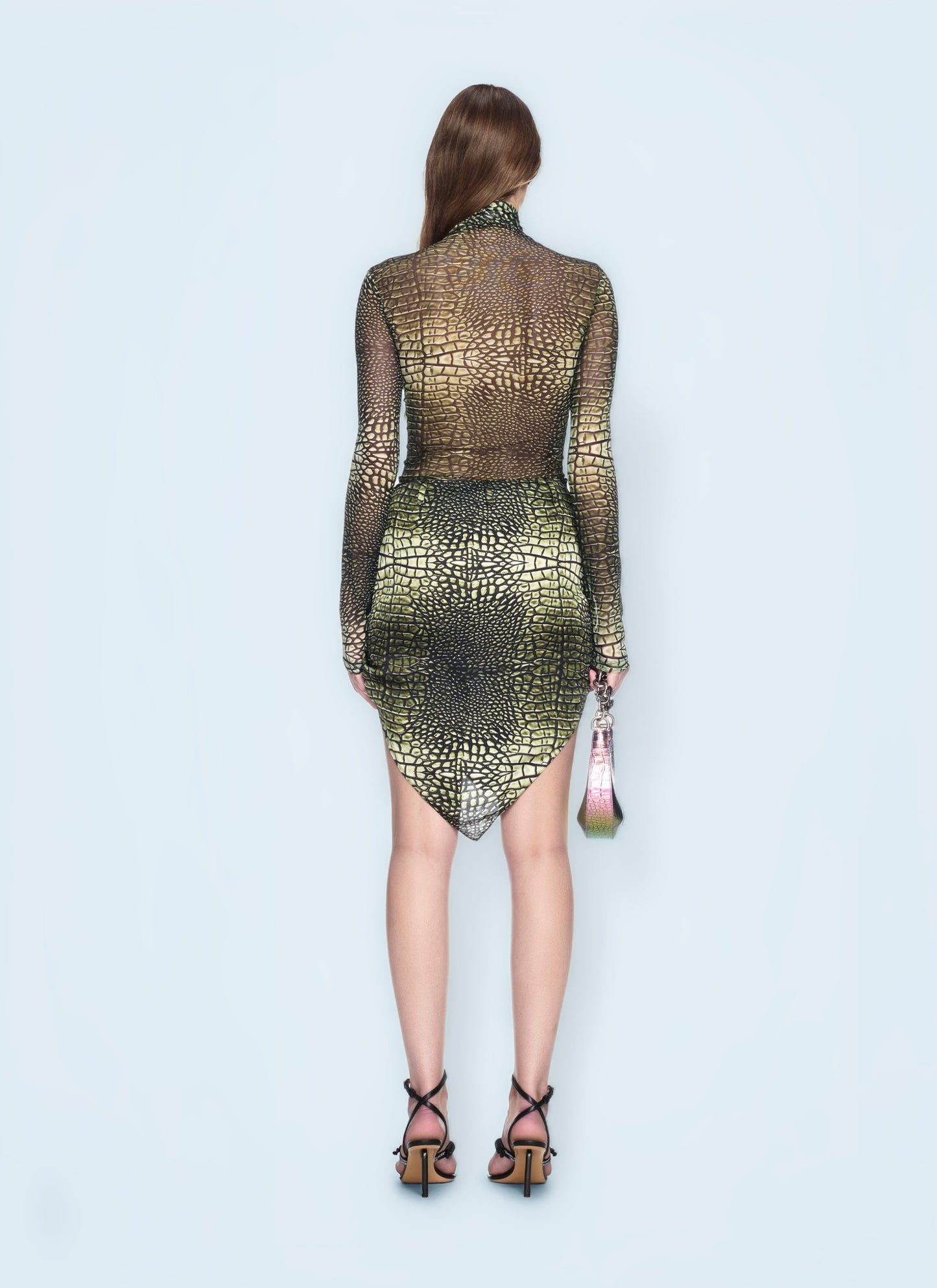 Off White Women Stamp Crocodile Mesh Top OFF-WHITE