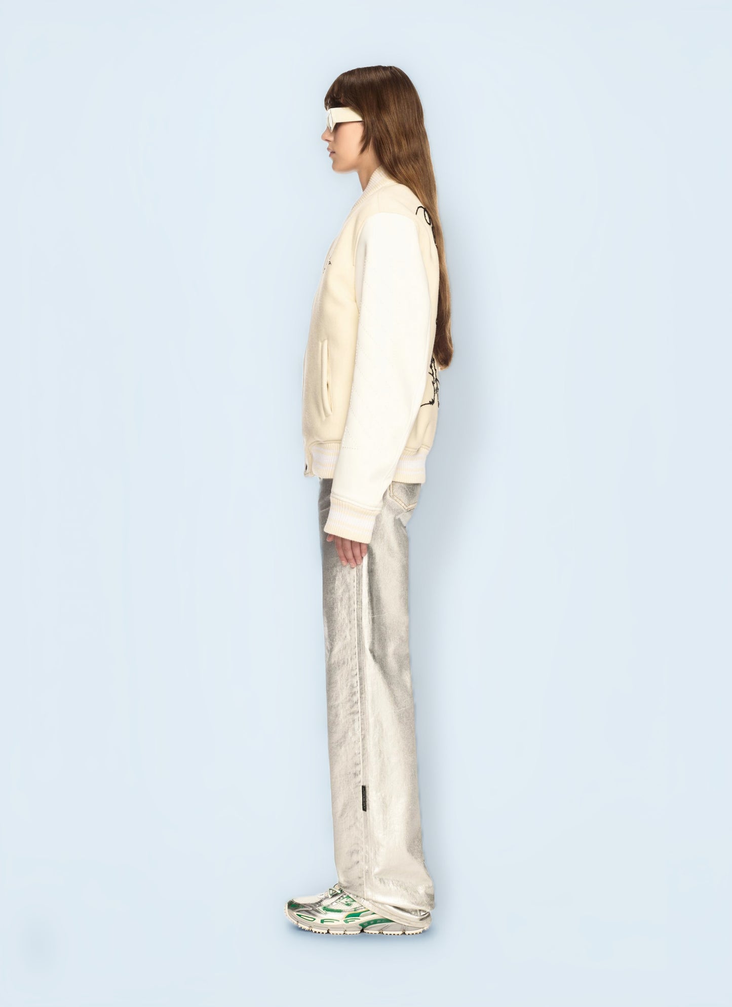 Off White Women Rose Valley Varsity Jacket OFF-WHITE