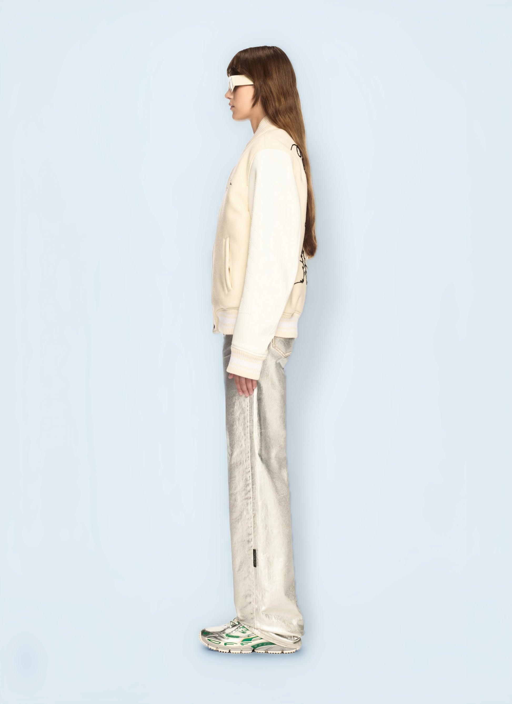 Off White Women Rose Valley Varsity Jacket OFF-WHITE