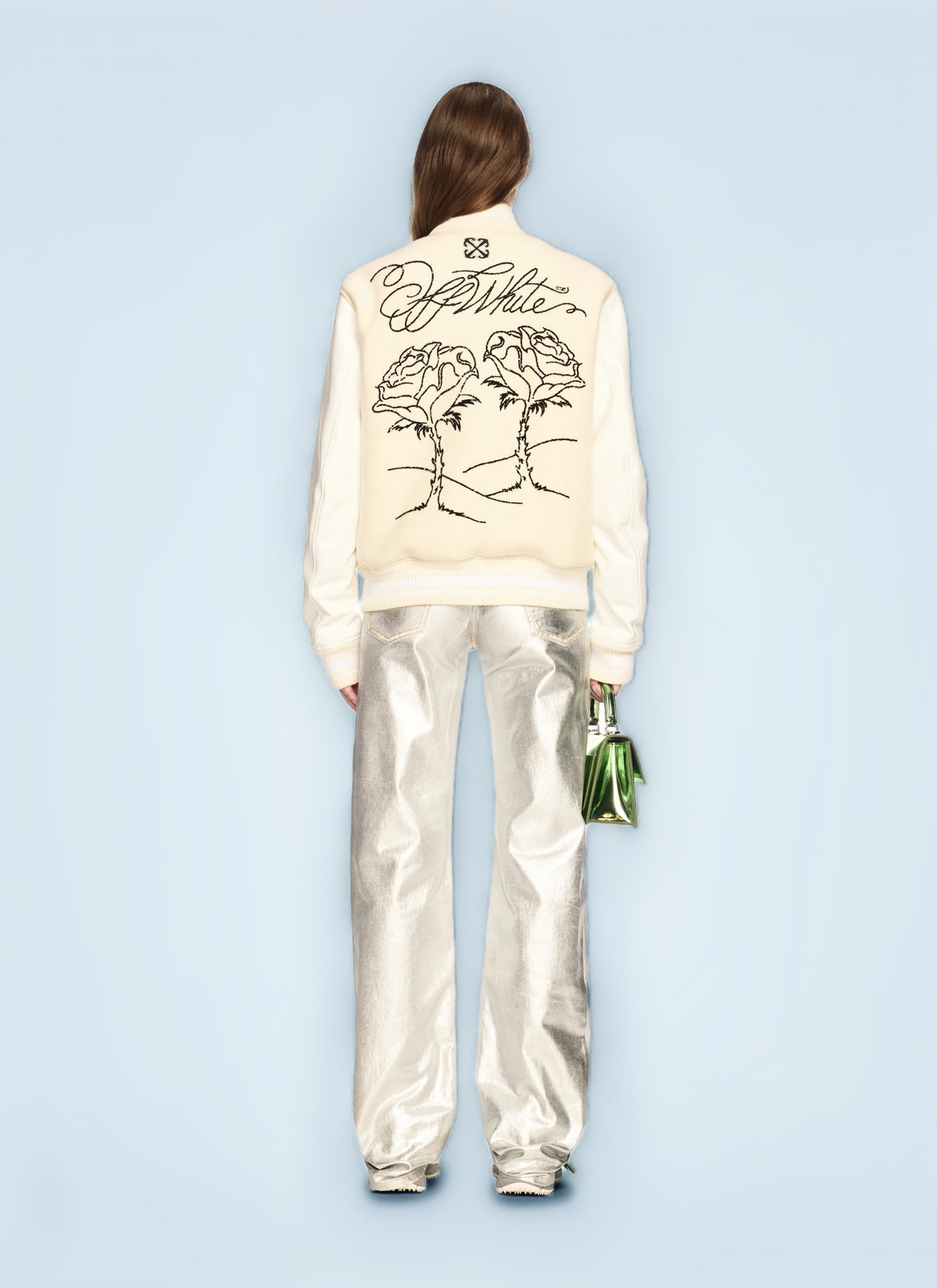 Off White Women Rose Valley Varsity Jacket OFF-WHITE