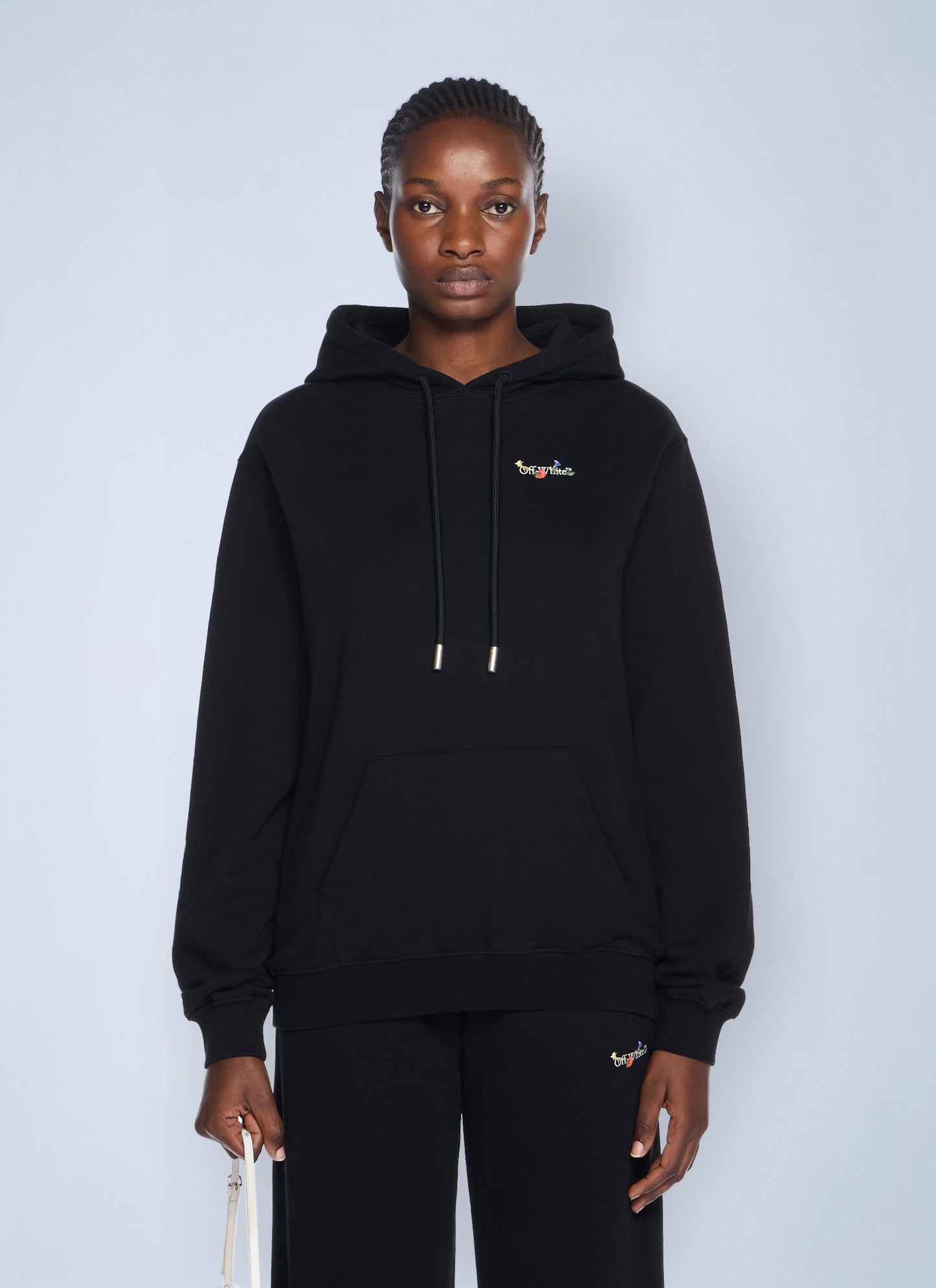 Off-White Women Arrow Glass Flower Logo Hooded Sweatshirt OFF-WHITE