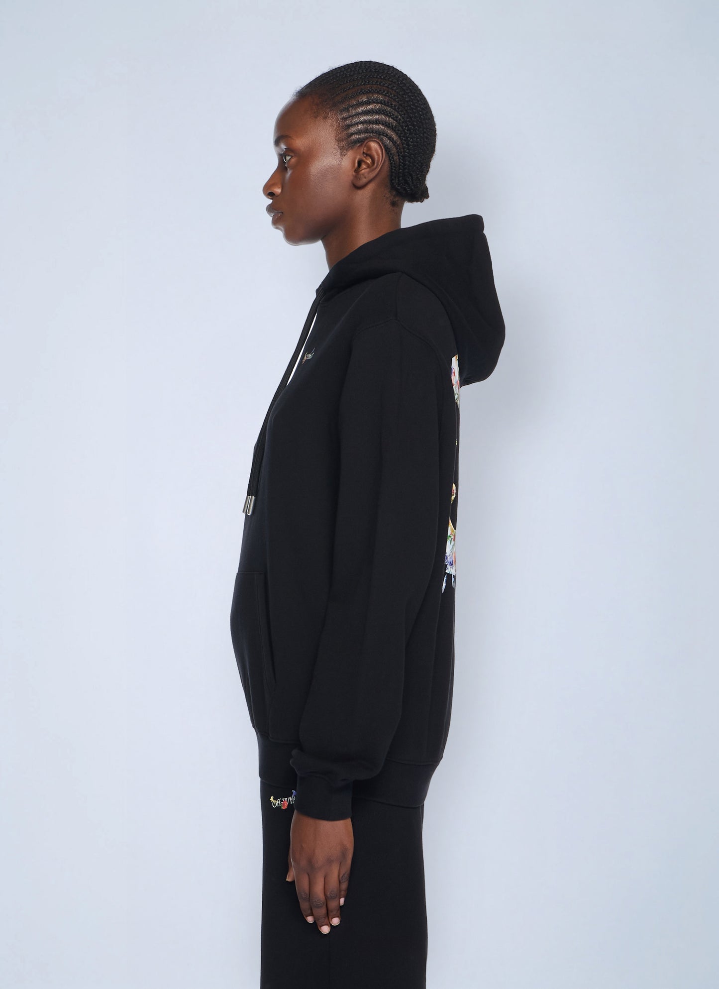 Off-White Women Arrow Glass Flower Logo Hooded Sweatshirt OFF-WHITE