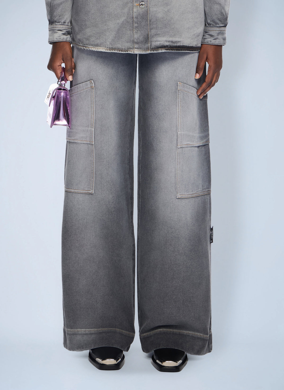 Off-White Women Denim Toybox Cargo Pants OFF-WHITE