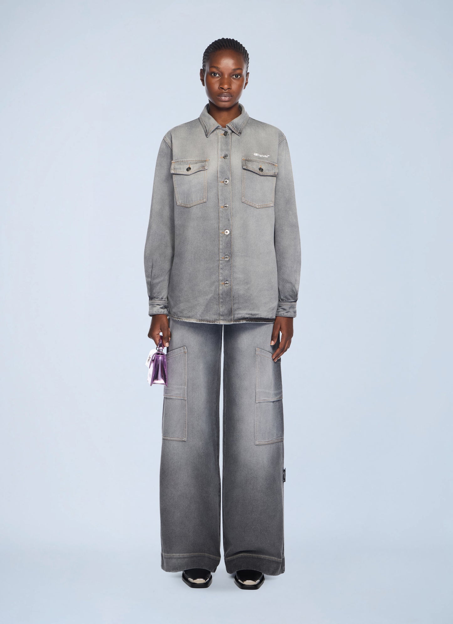 Off-White Women Denim Toybox Cargo Pants OFF-WHITE