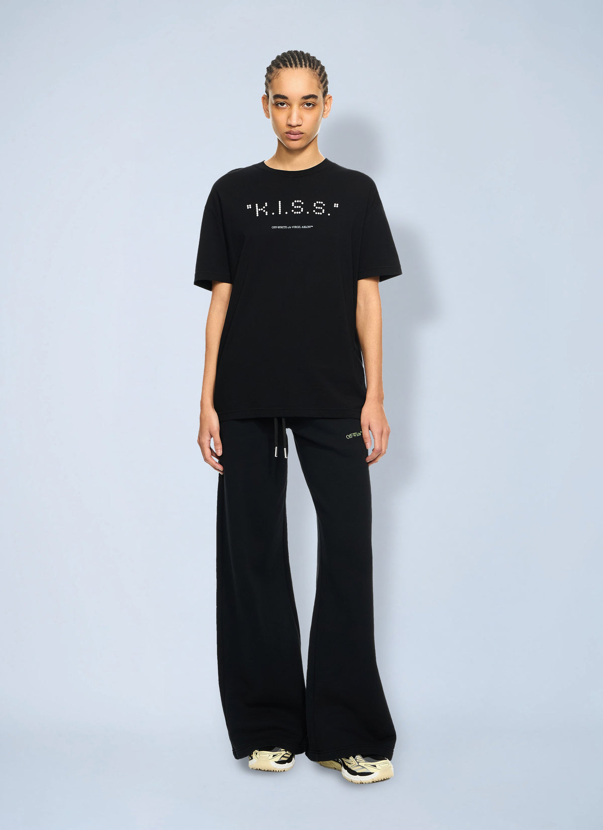 Off-White Women Kiss Quote T-Shirt OFF-WHITE