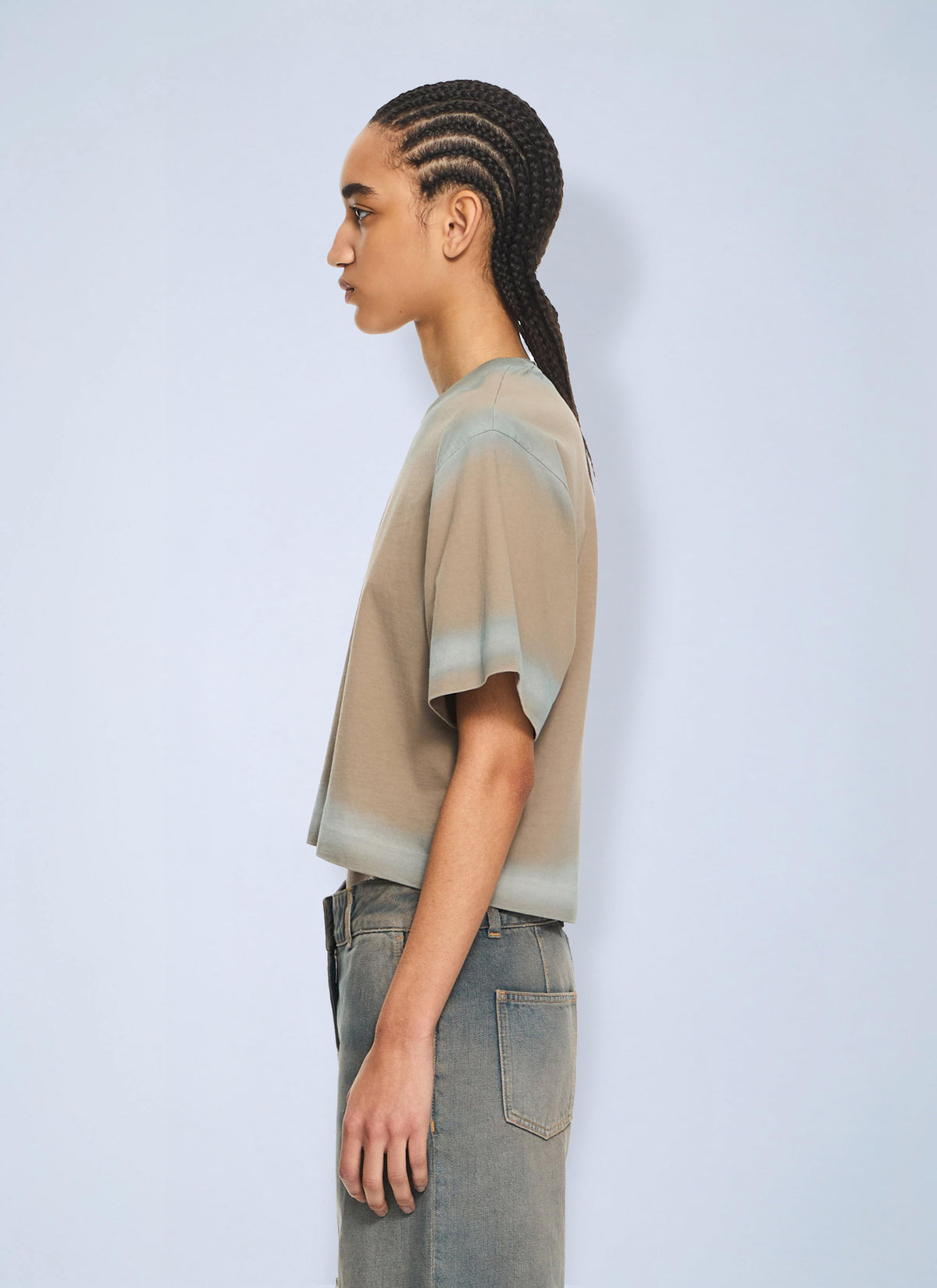 Off-White Women Spray Off Stamp Crop T-Shirt OFF-WHITE