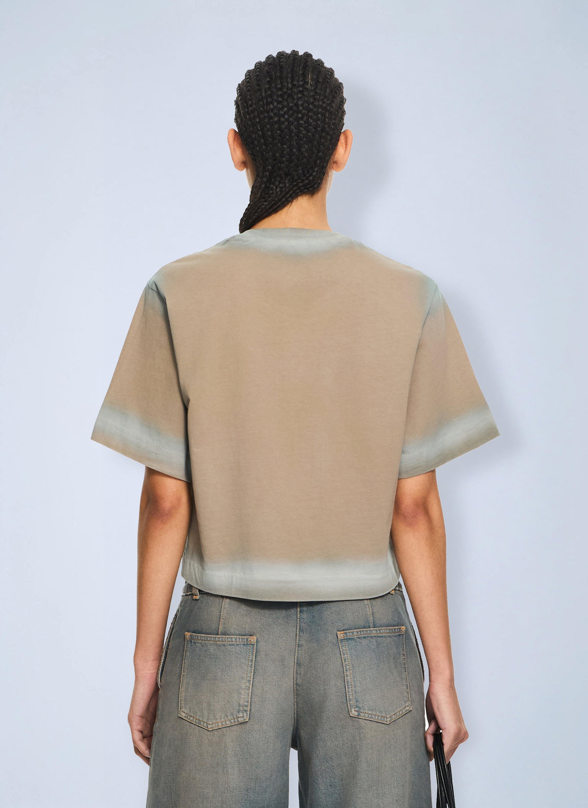 Off-White Women Spray Off Stamp Crop T-Shirt OFF-WHITE