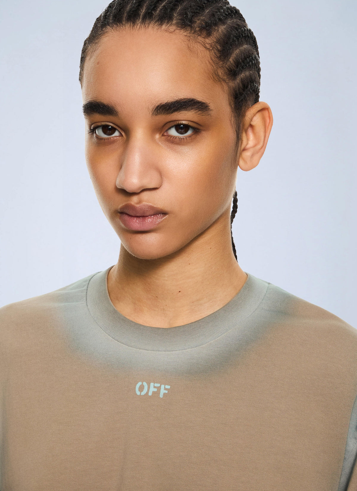 Off-White Women Spray Off Stamp Crop T-Shirt OFF-WHITE