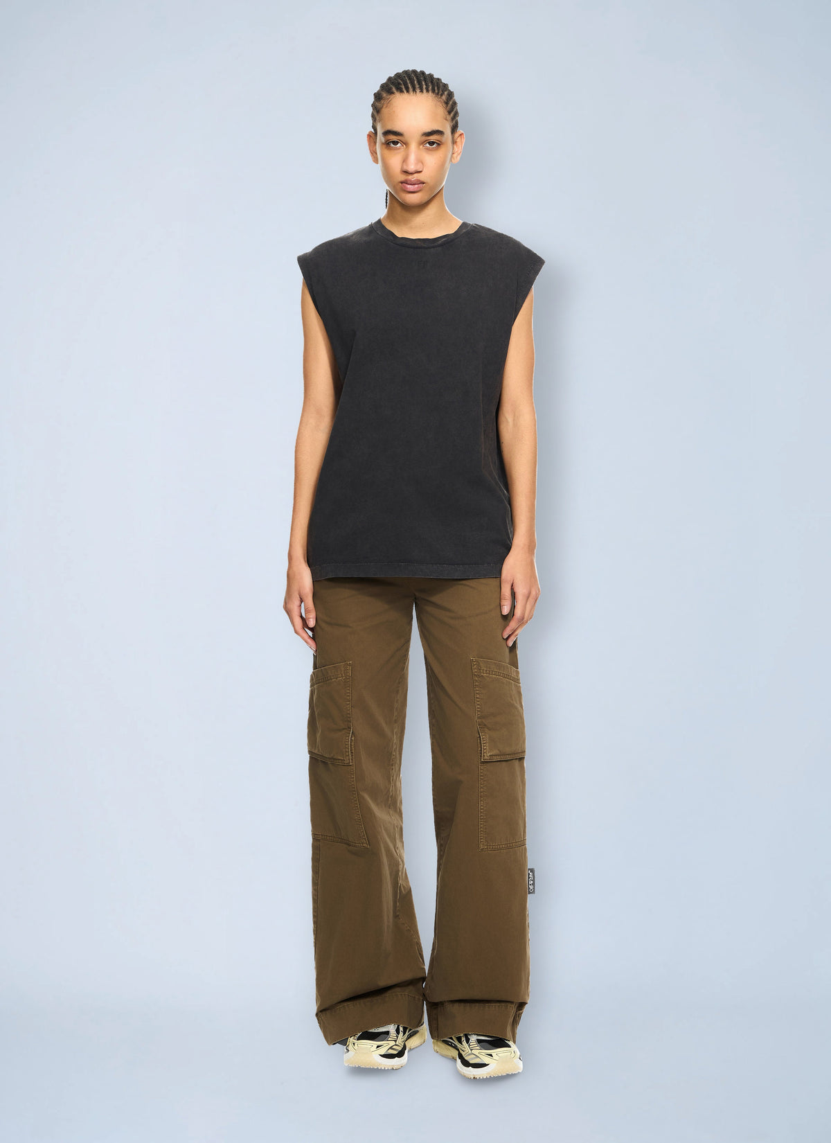 Off-White Women Butterfly Patch Open Back Tank Top OFF-WHITE