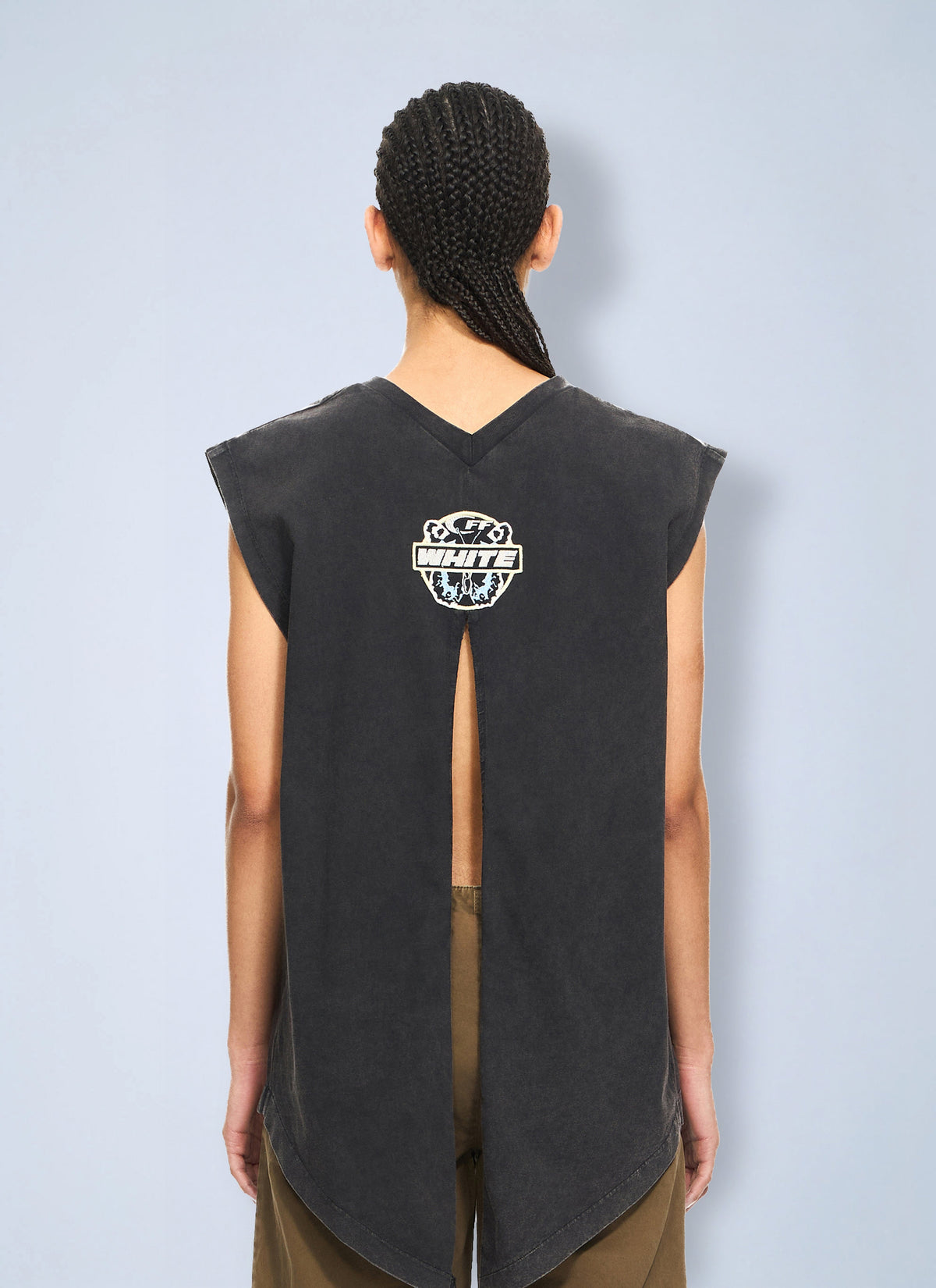 Off-White Women Butterfly Patch Open Back Tank Top OFF-WHITE
