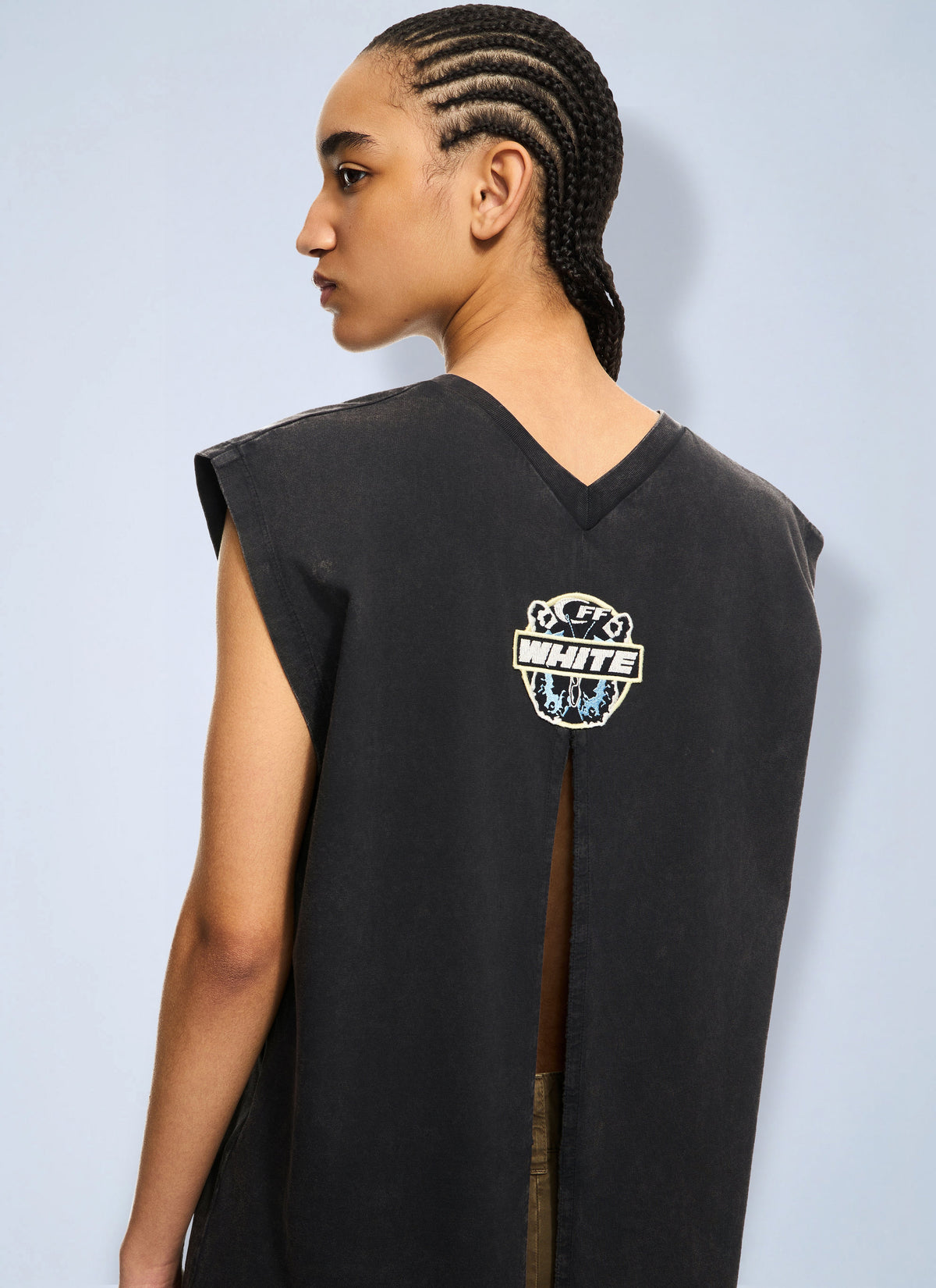 Off-White Women Butterfly Patch Open Back Tank Top OFF-WHITE