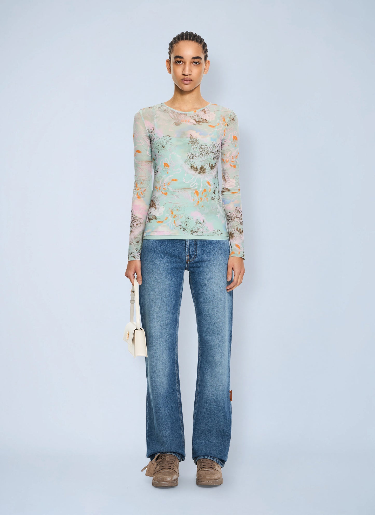 Off-White Women Light Jersey Storytelling Double Top OFF-WHITE