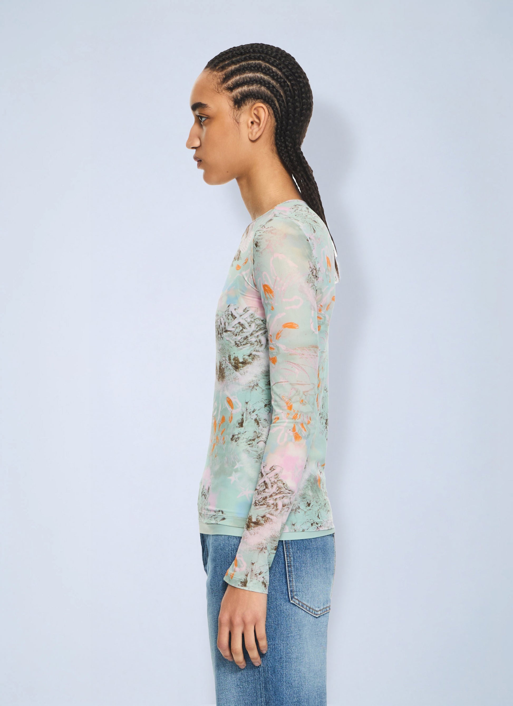 Off-White Women Light Jersey Storytelling Double Top OFF-WHITE