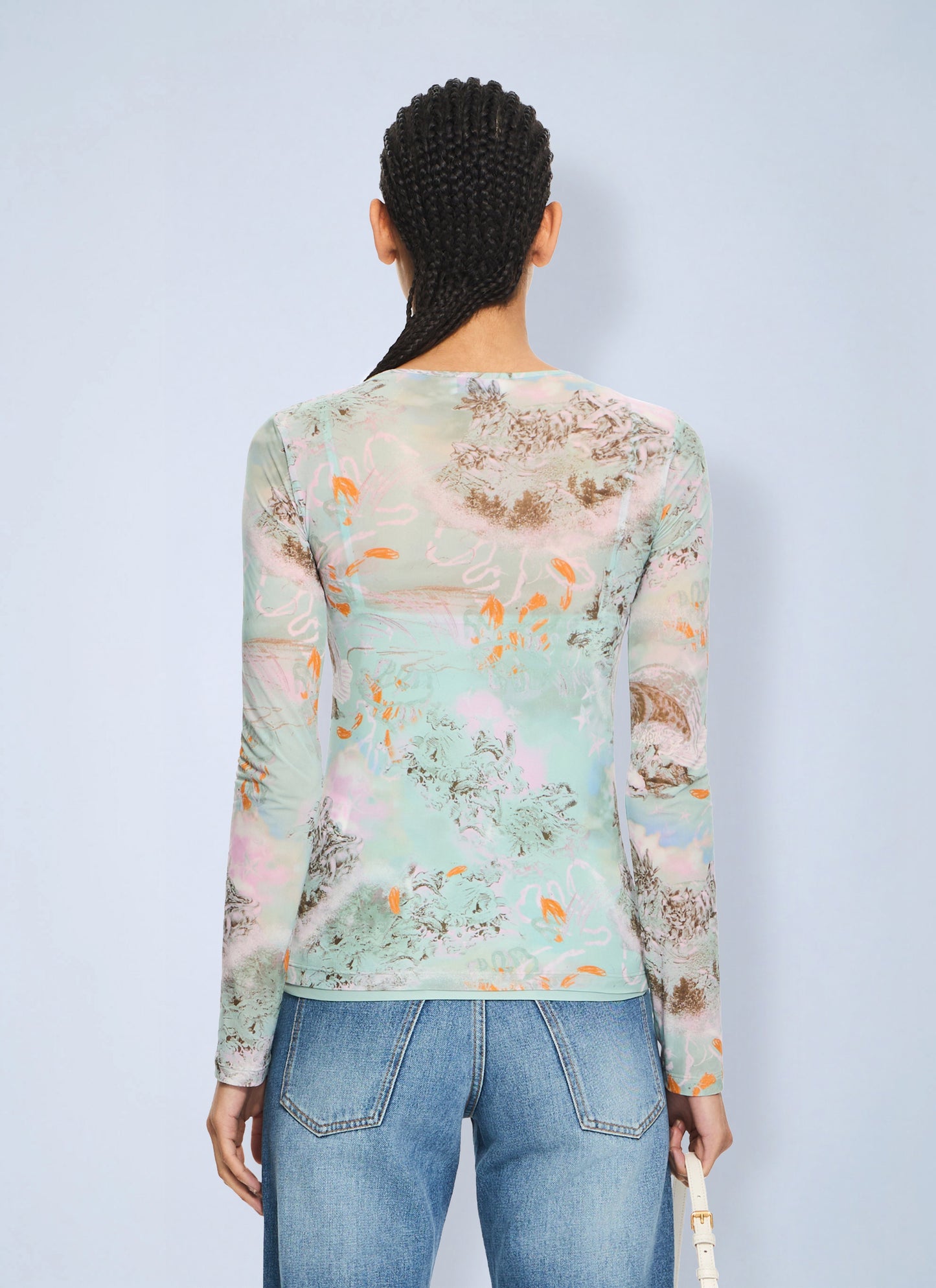 Off-White Women Light Jersey Storytelling Double Top OFF-WHITE