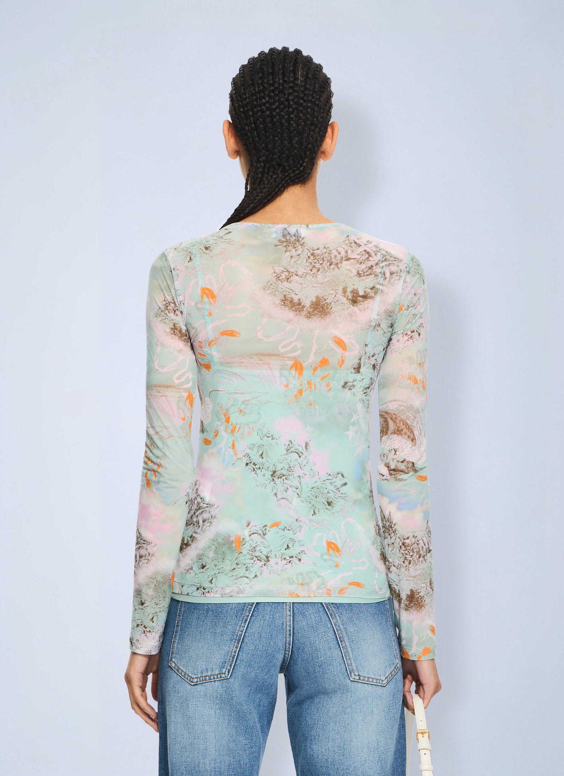 Off-White Women Light Jersey Storytelling Double Top OFF-WHITE
