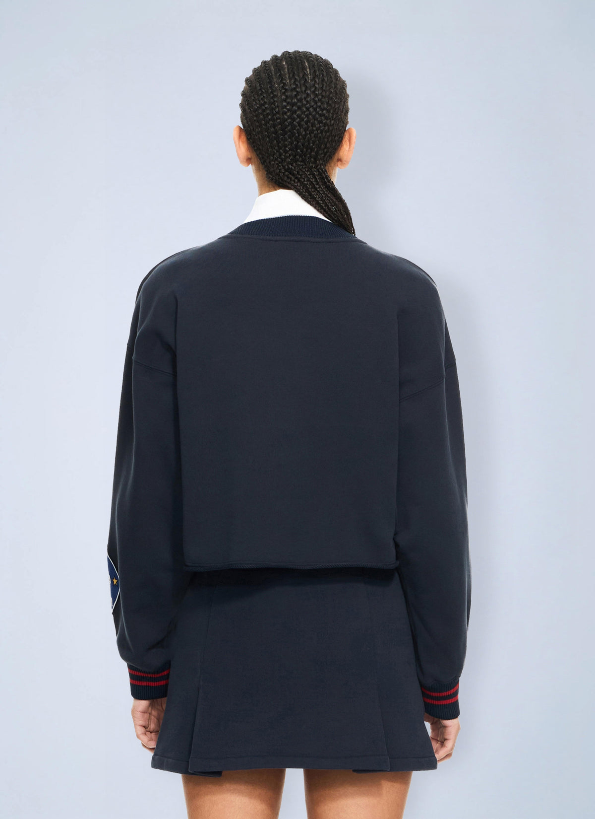 Off-White Women Royal Patch Crop Sweatshirt OFF-WHITE