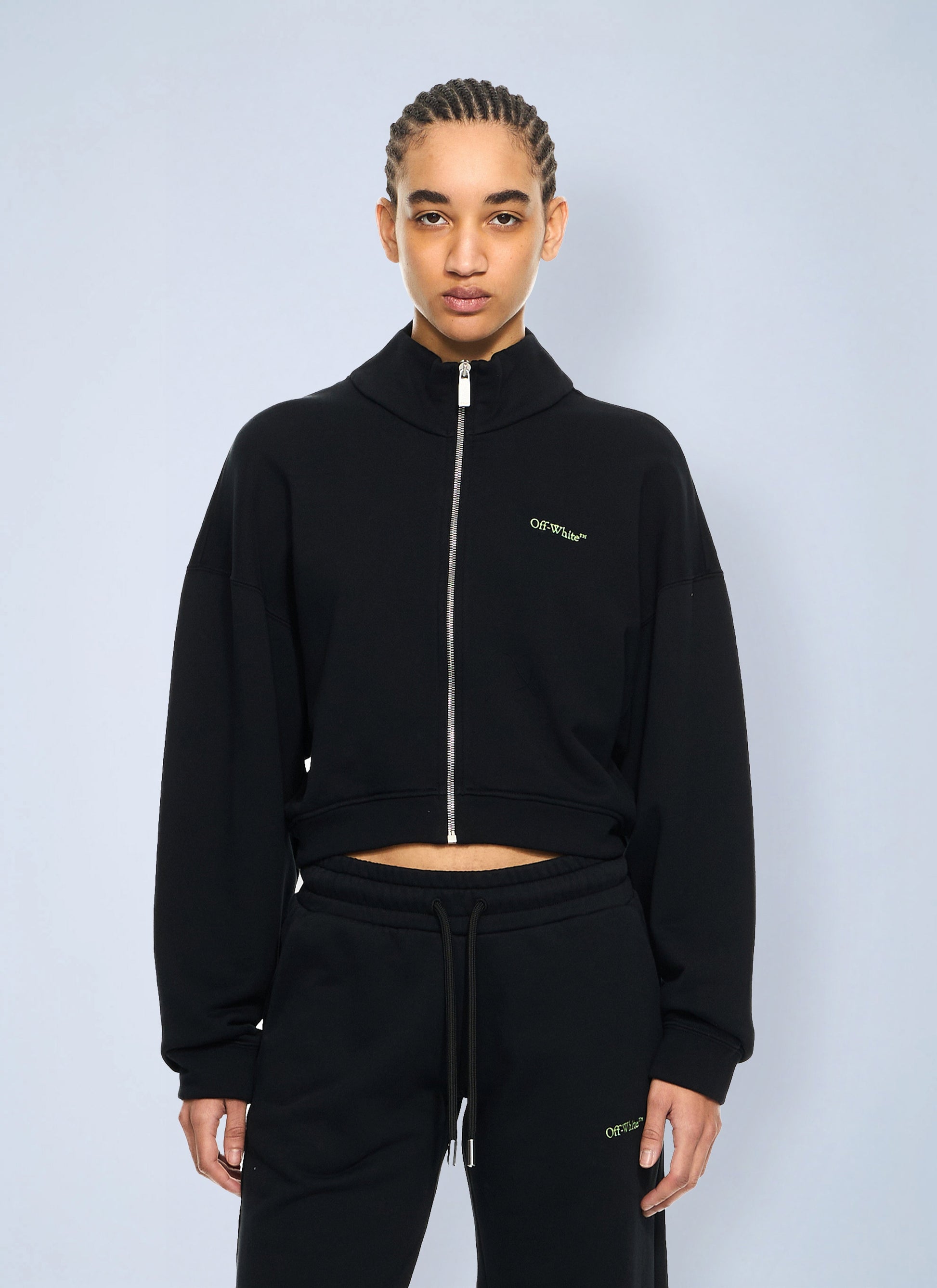 Off-White Women Arrow Leaves Zip Up Sweatshirt OFF-WHITE
