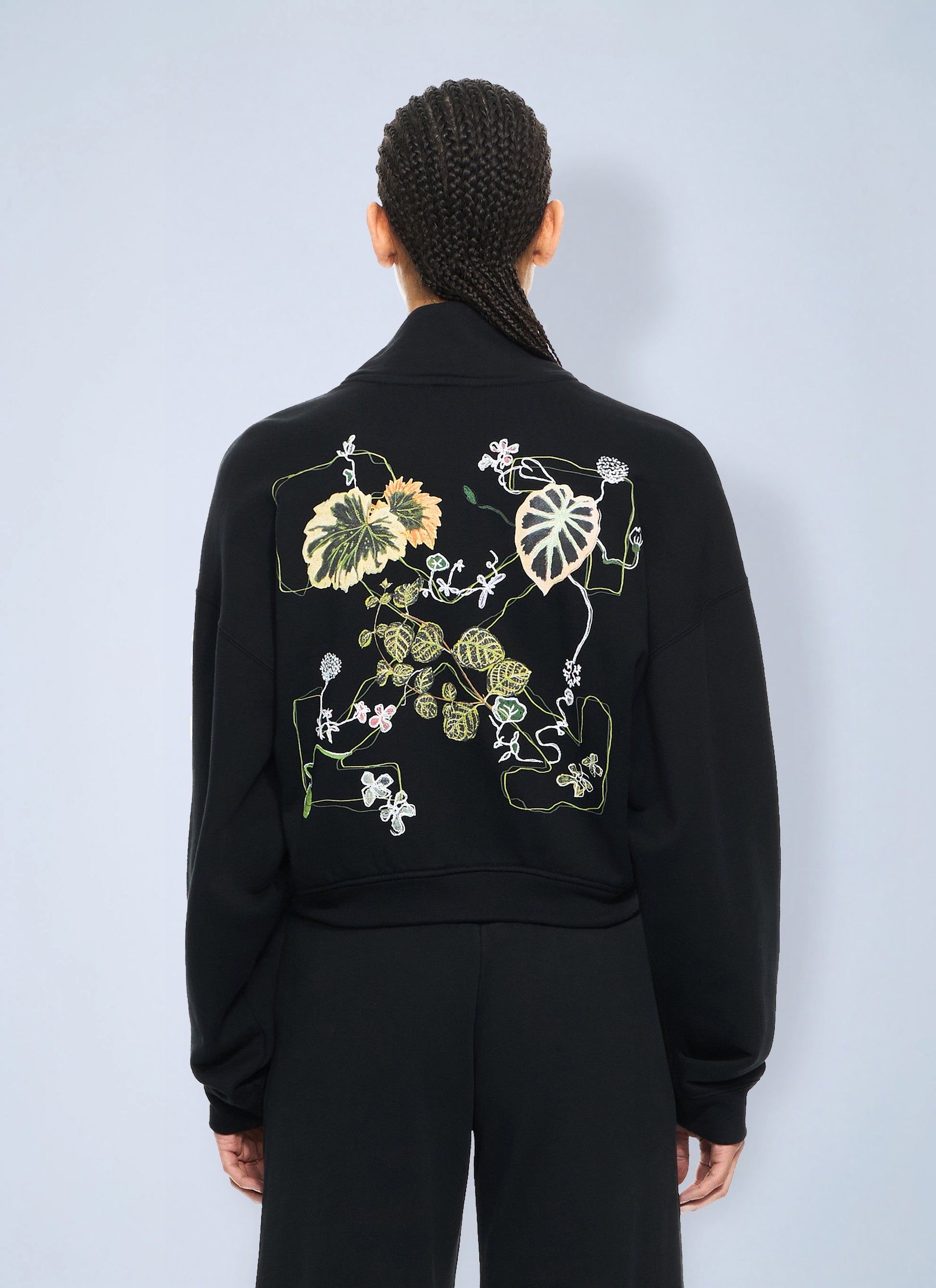 Off-White Women Arrow Leaves Zip Up Sweatshirt OFF-WHITE