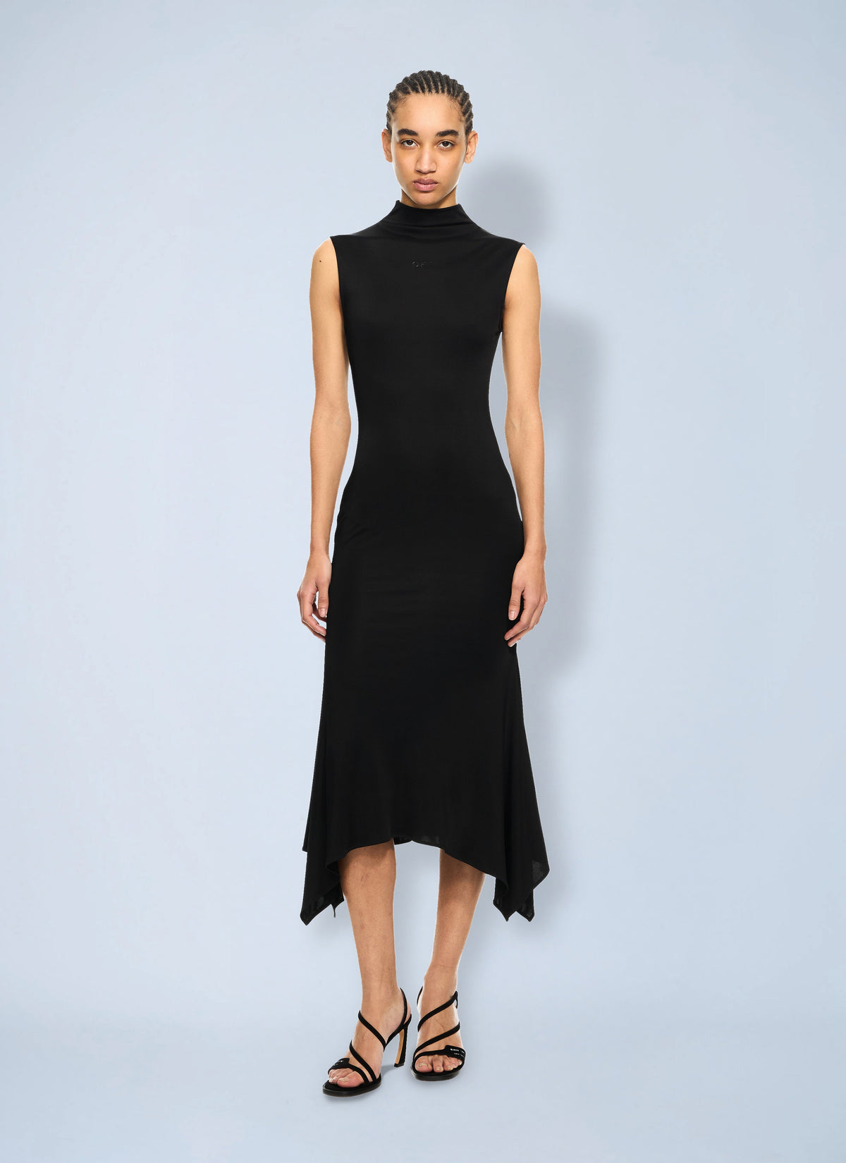 Off-White Women Fluid Sleeveless Midi Dress OFF-WHITE