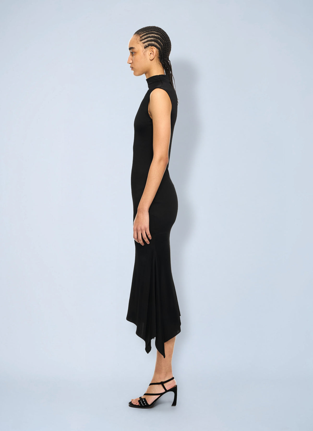 Off-White Women Fluid Sleeveless Midi Dress OFF-WHITE