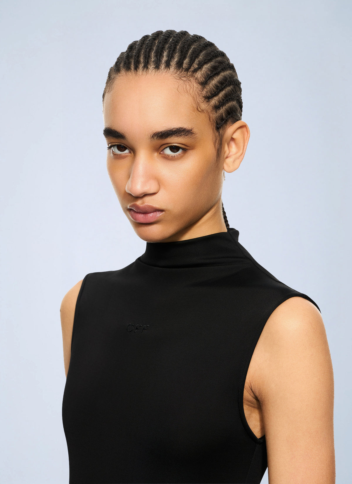 Off-White Women Fluid Sleeveless Midi Dress OFF-WHITE