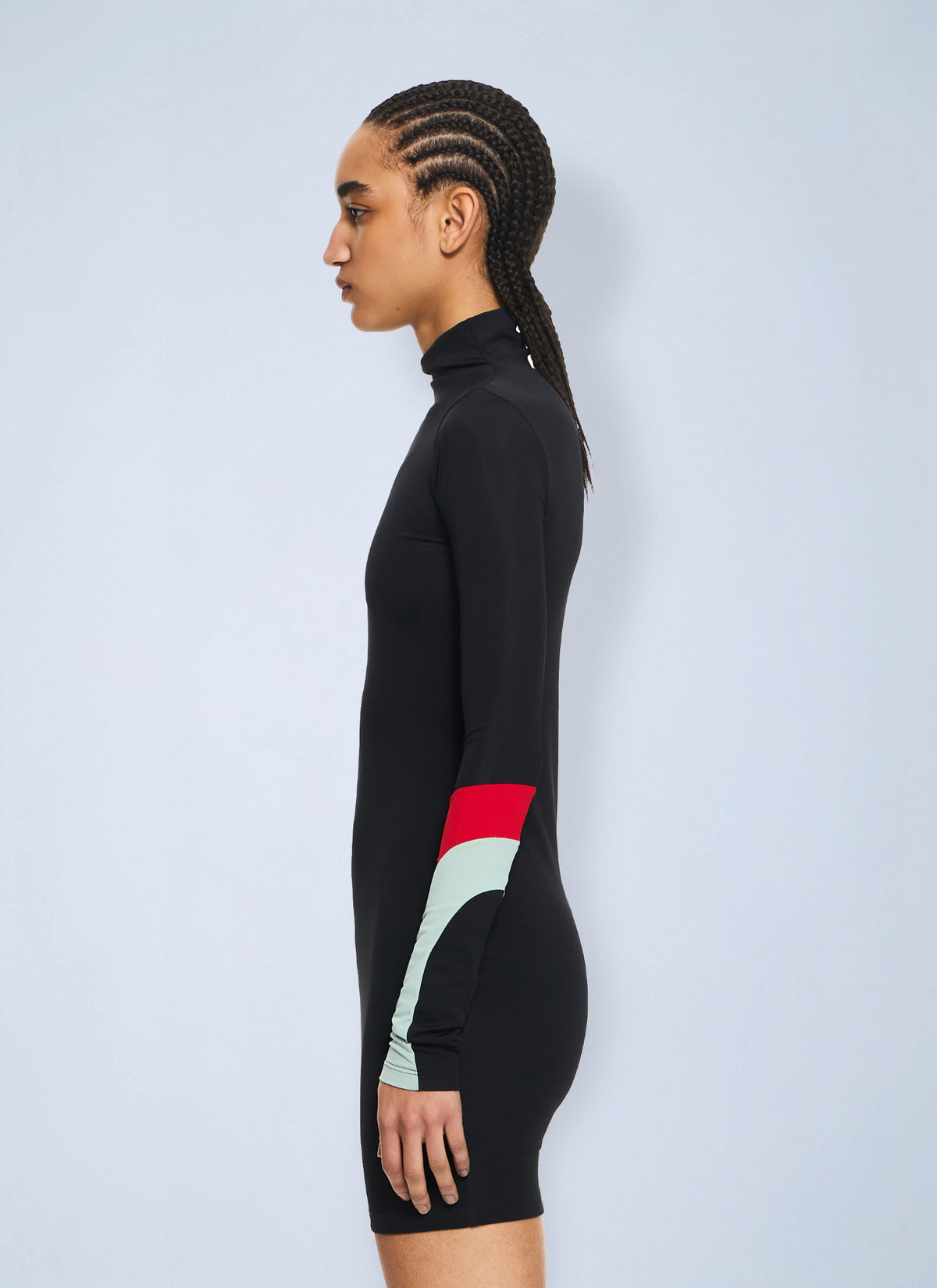 Off-White Women Lycra Collar Insert Mini Dress OFF-WHITE