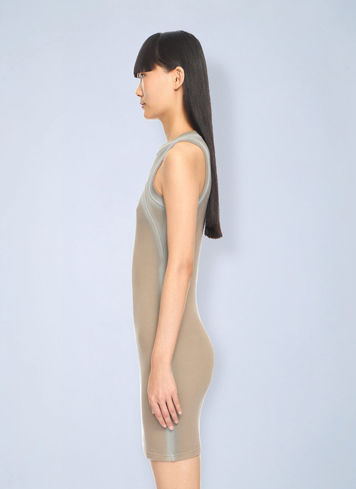Off-White Women Spray Off Stamp Ribbed Round Dress OFF-WHITE