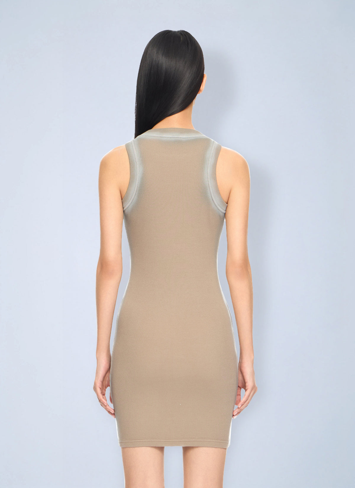 Off-White Women Spray Off Stamp Ribbed Round Dress OFF-WHITE