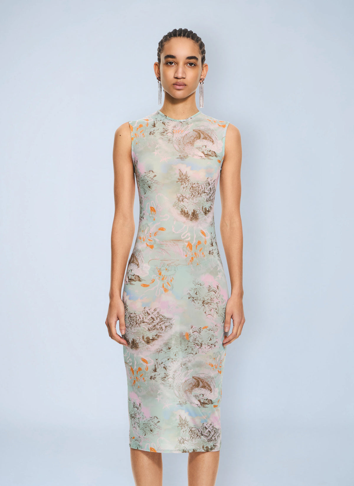 Off-White Women Light Jersey Storytelling Sleeveless Dress OFF-WHITE