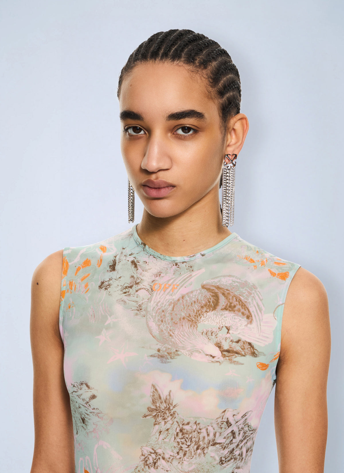 Off-White Women Light Jersey Storytelling Sleeveless Dress OFF-WHITE