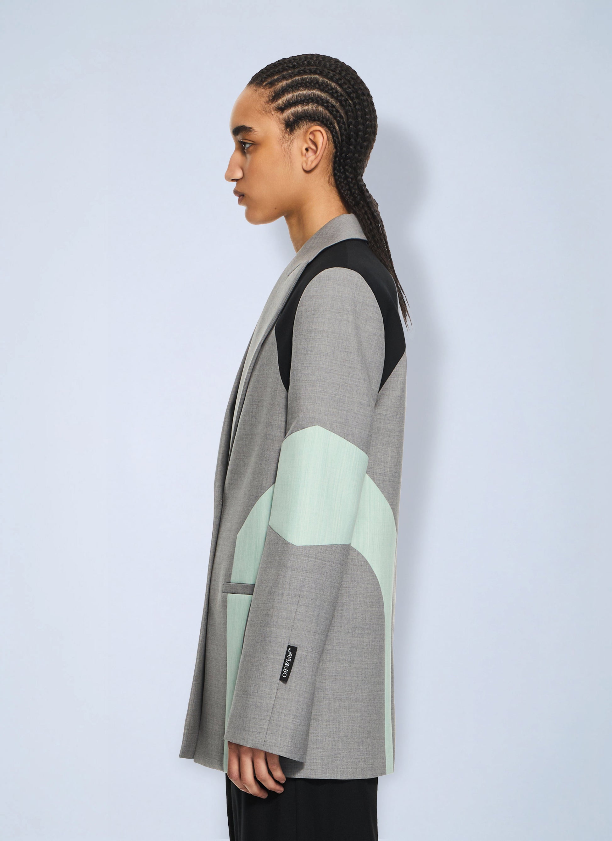 Off-White Women Stretch Color Block Blazer OFF-WHITE