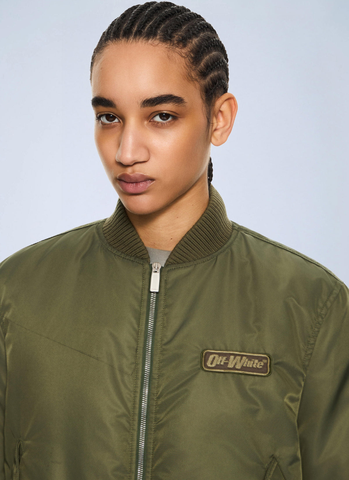 Off-White Women Off-White Embroidered Nylon Bomber Jacket OFF-WHITE