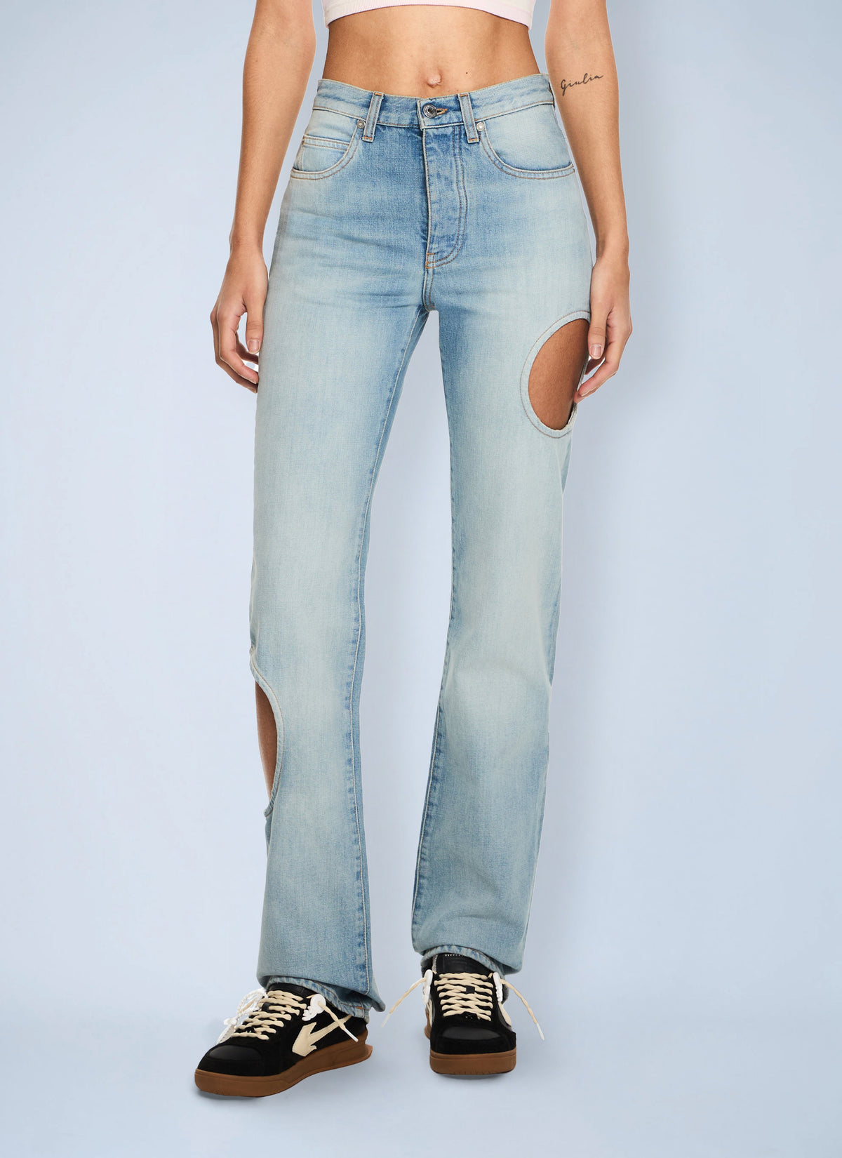 Off-White Women New Meteor Denim Pants OFF-WHITE