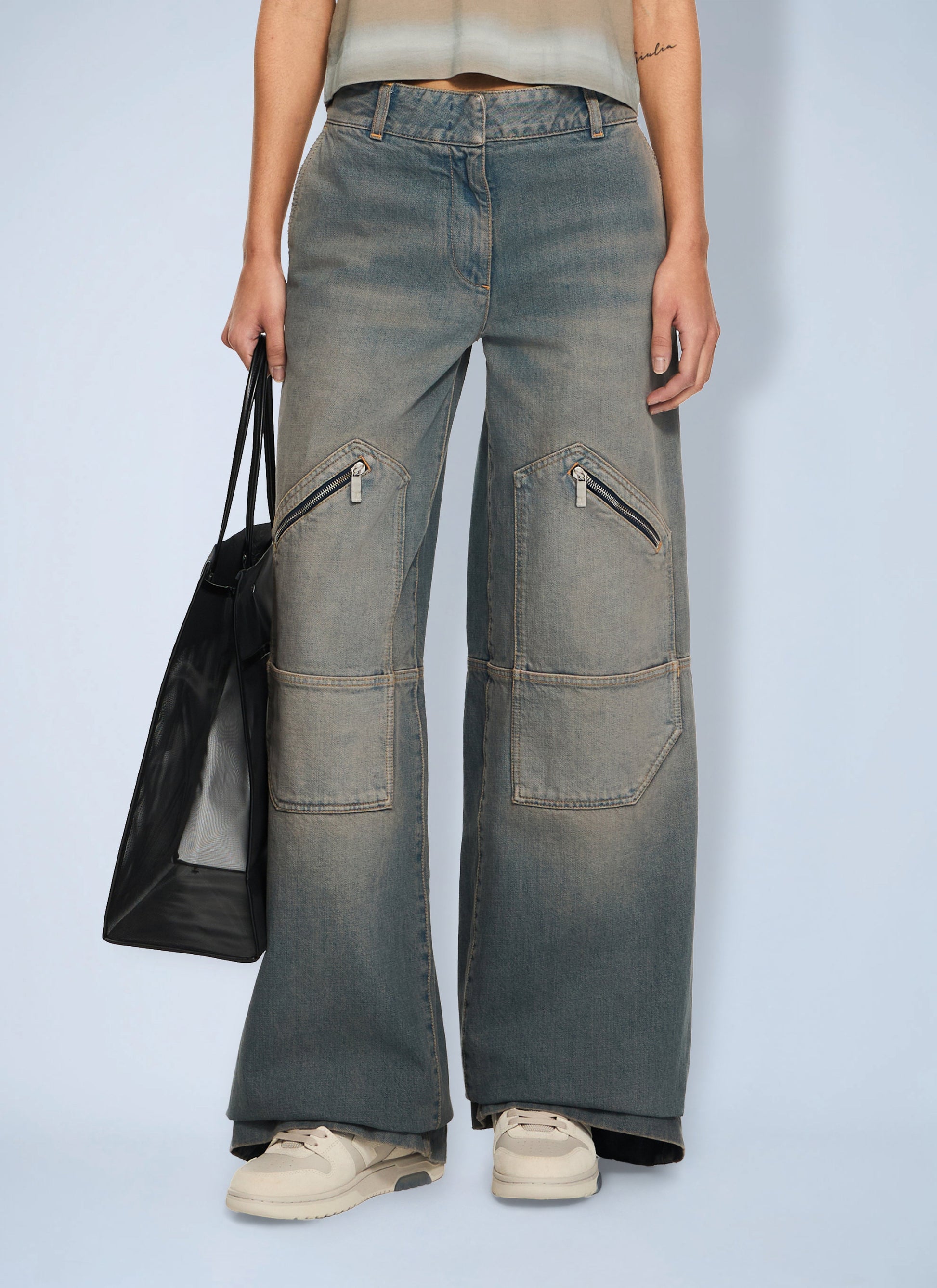 Off-White Women Big Pockets Denim Pants OFF-WHITE