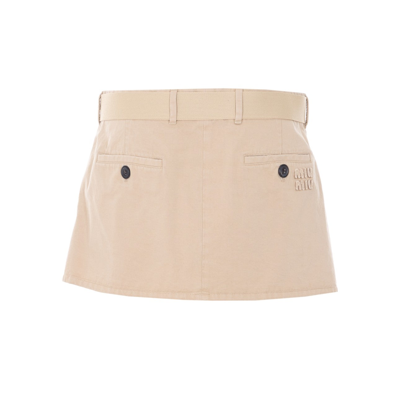 Miu Miu Women Old Gabardine Miniskirt MIU MIU
