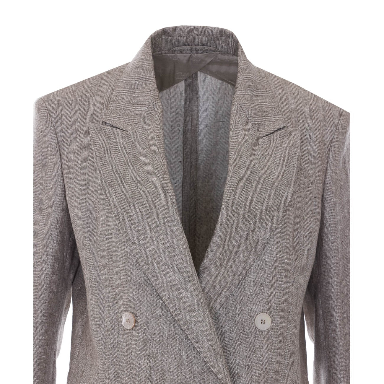 Max Mara Women Olimpia Chevron Linen Double Breasted Blazer MAX MARA