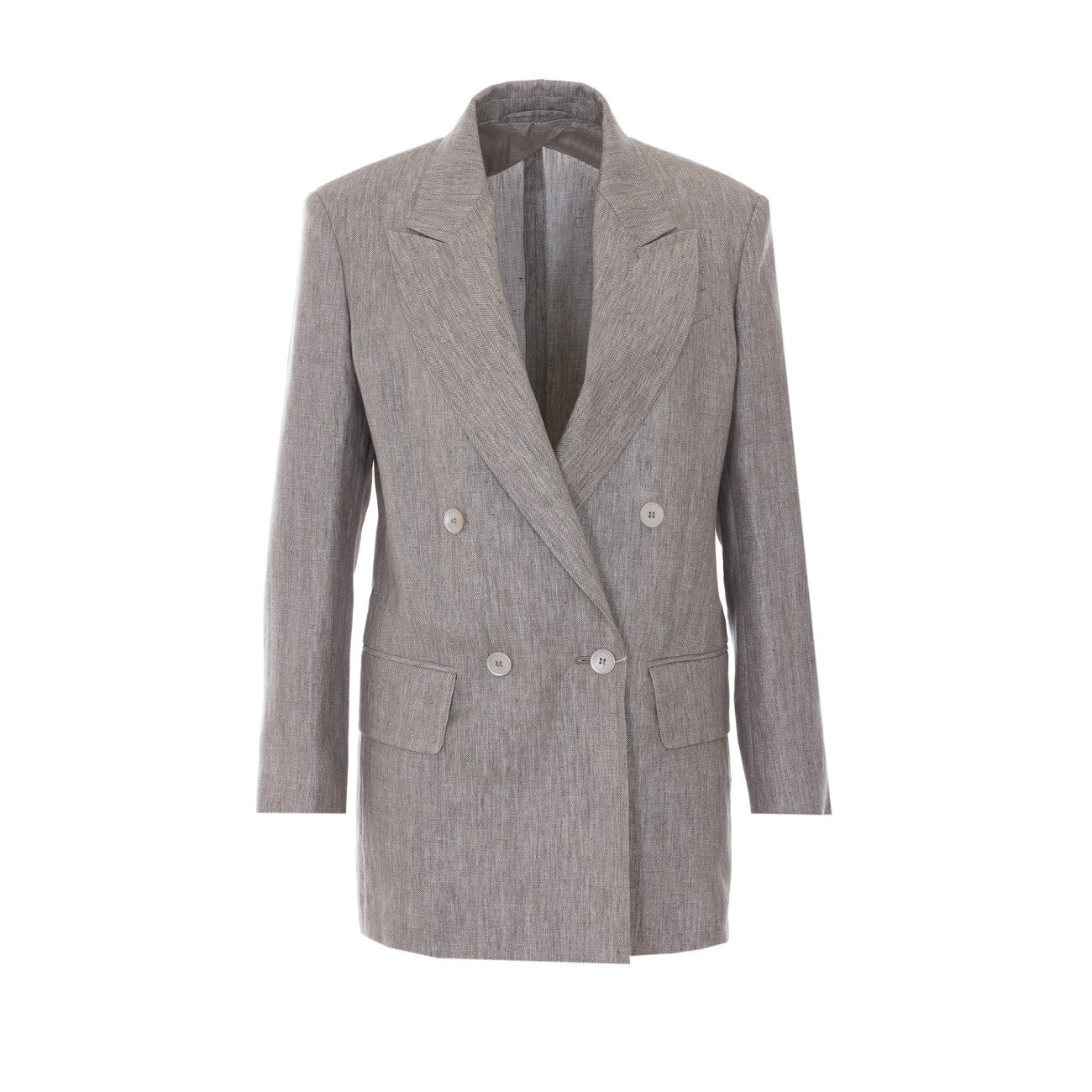 Max Mara Women Olimpia Chevron Linen Double Breasted Blazer MAX MARA