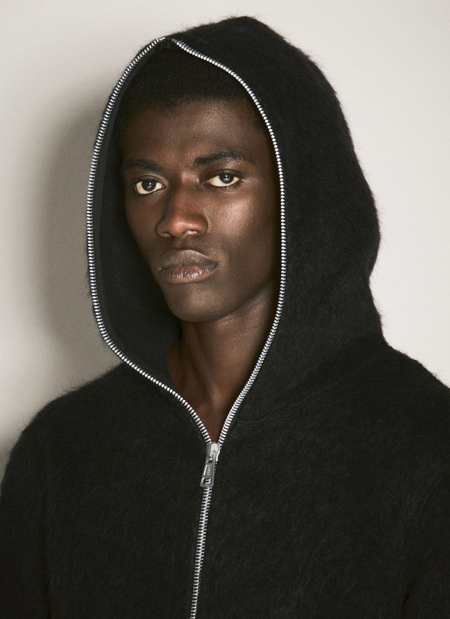 Our Legacy Men Hairy Zip-Up Hooded Cardigan OUR LEGACY