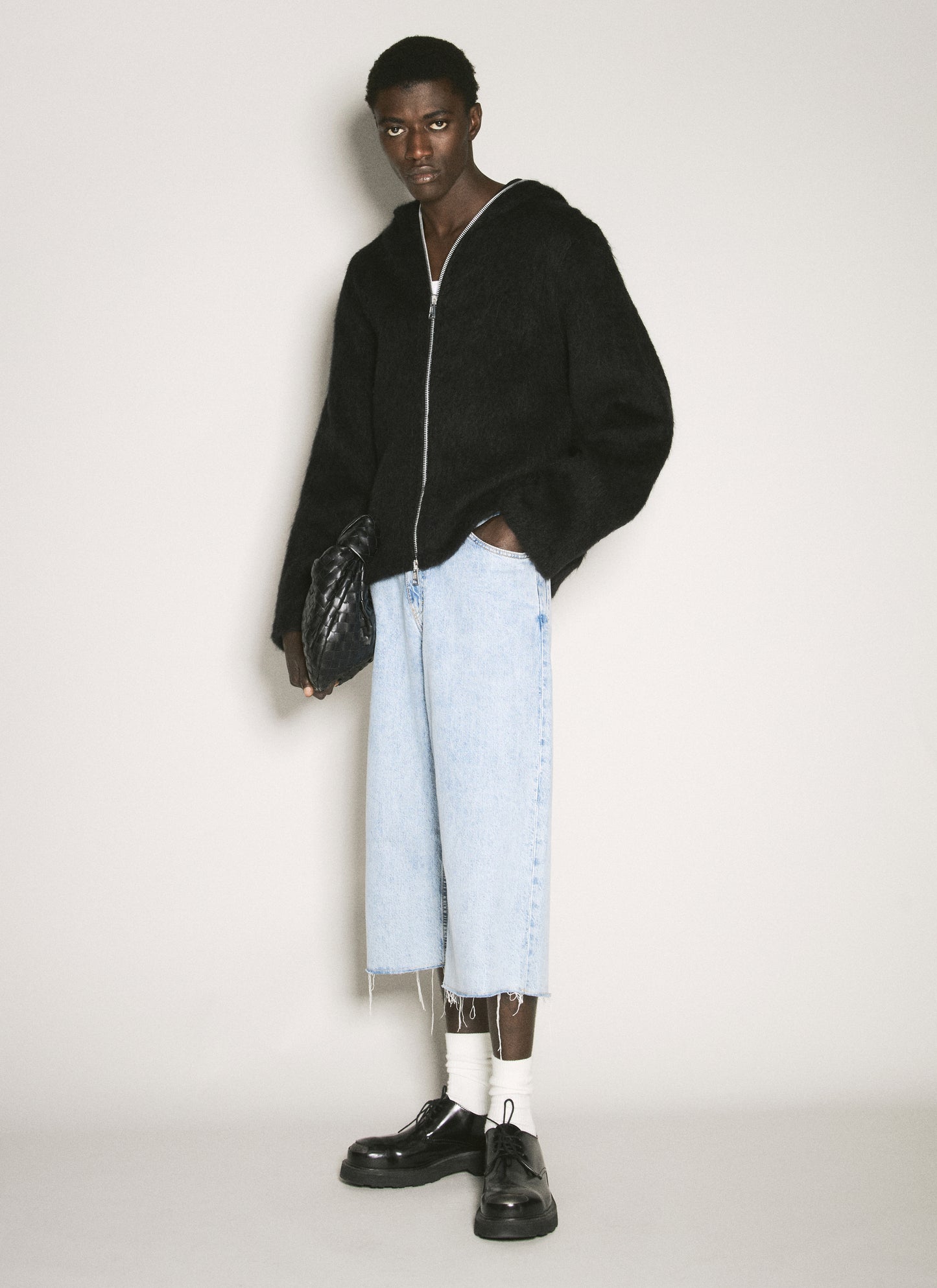 Our Legacy Men Hairy Zip-Up Hooded Cardigan OUR LEGACY